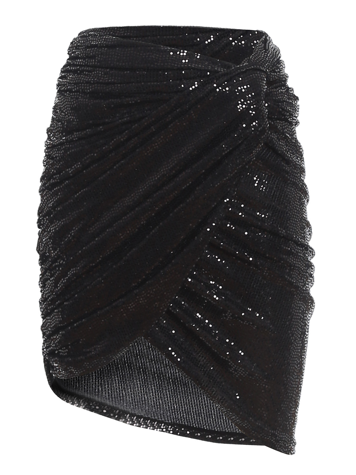 The Attico Black sequined mini skirt - Black | 211WCS42J013100