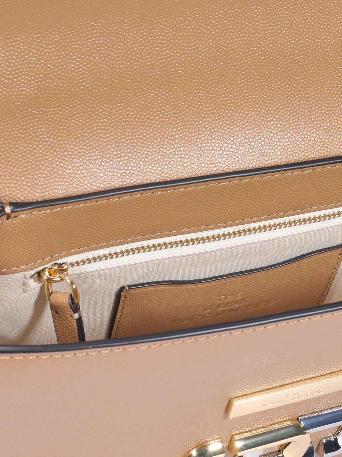 The J Marc Leather Shoulder Bag in Beige - Marc Jacobs