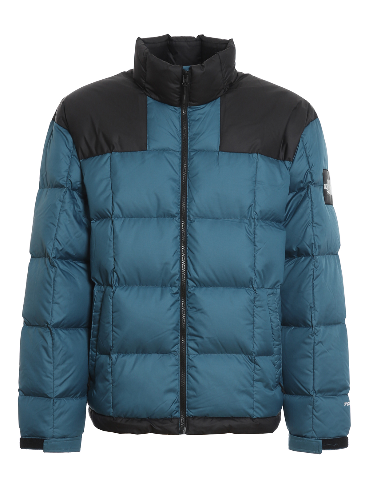 The North Face Black Lhotse hooded quilted down coat