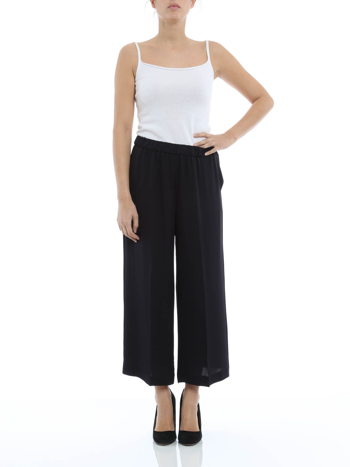Casual trousers Theory - Silk culottes - F1102214G8E