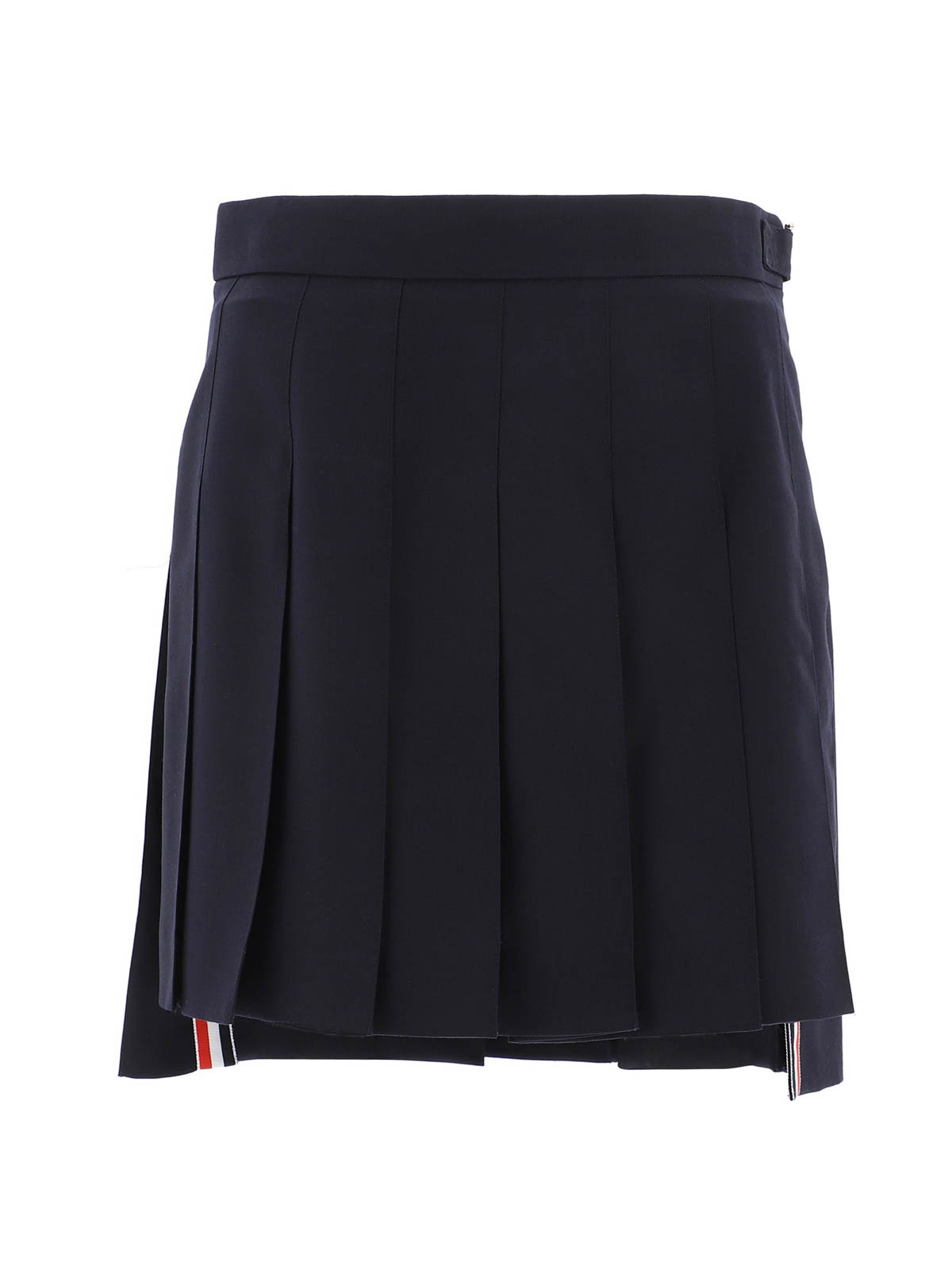 ミニスカート THOM BROWNE Women Short Skirts FGC402V06146415 Dark Blue Plain Weave 4 Bar Mini Pleated Skirt | Thom Browne