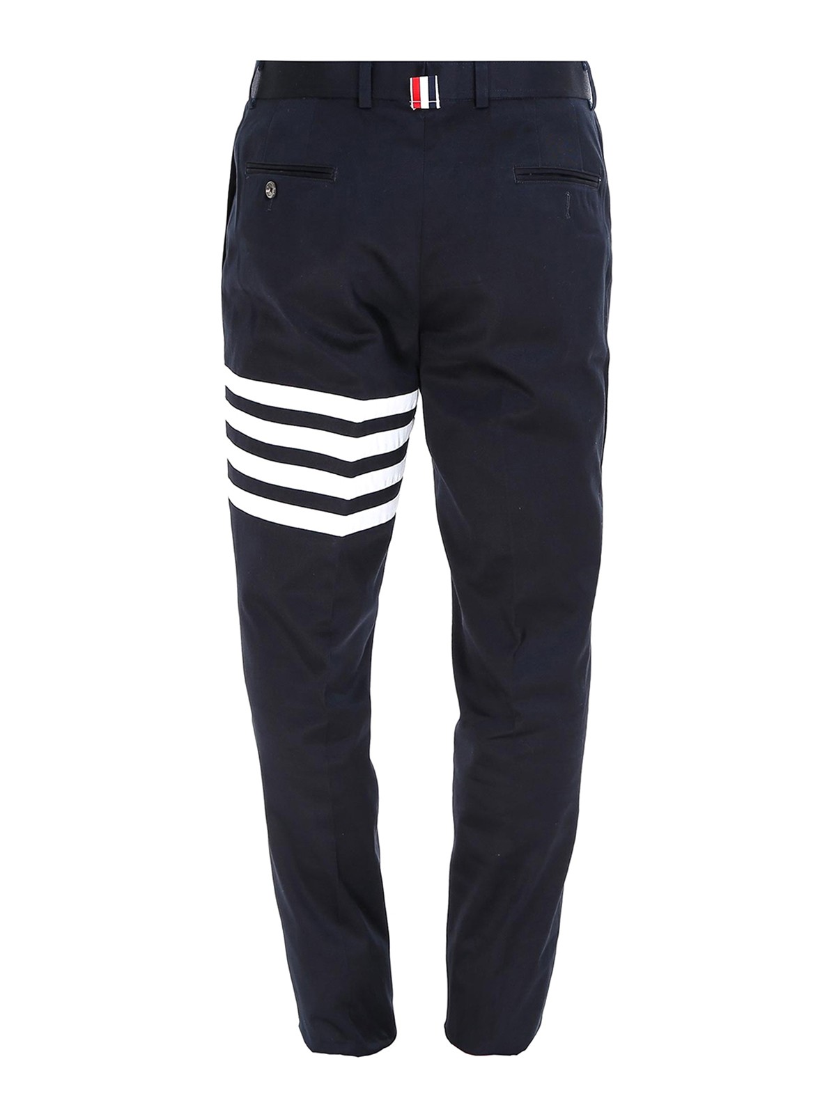 Shop Thom Browne 4-bar Chino Trousers In Dark Blue