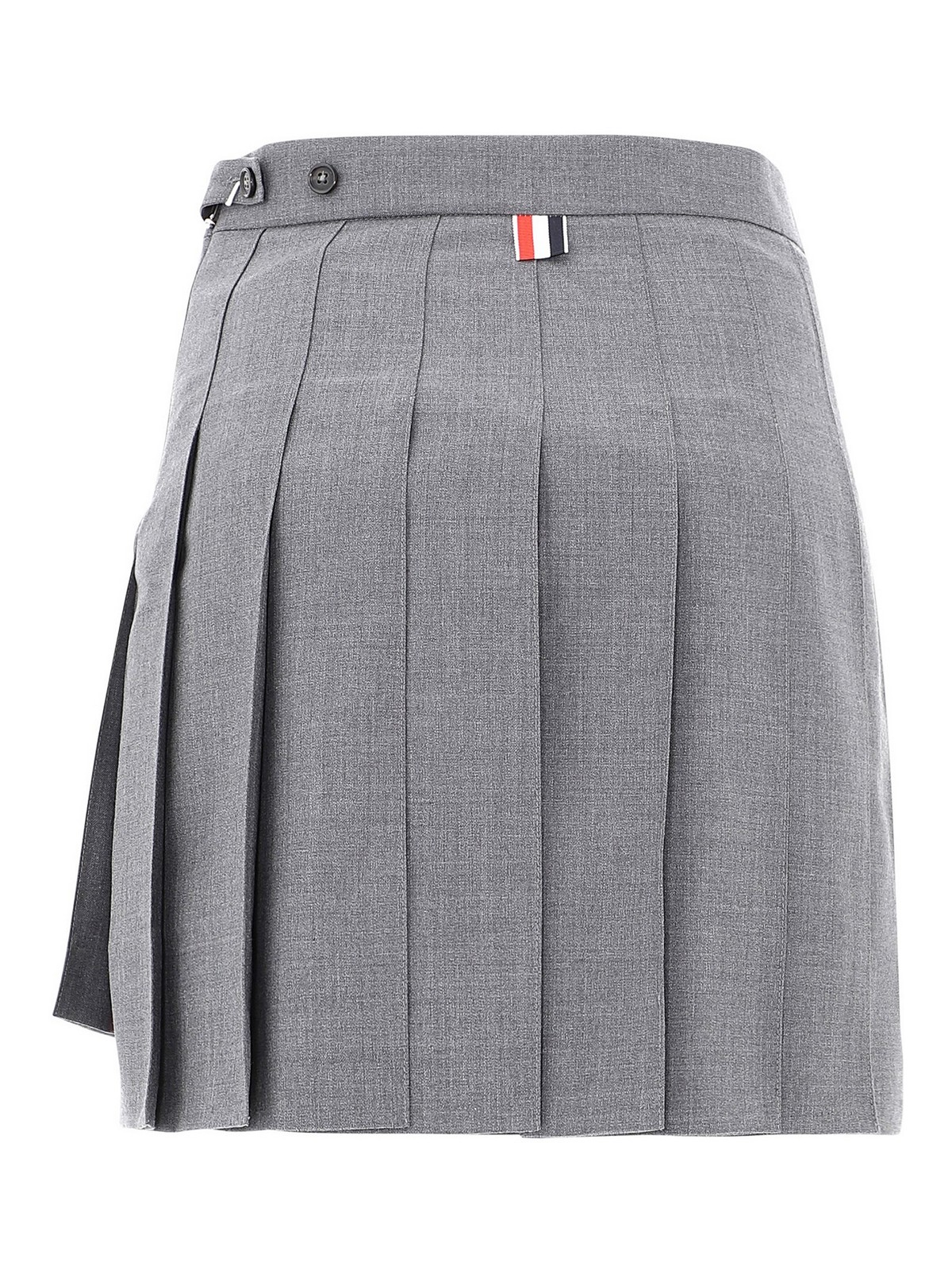 ミニスカート THOM BROWNE SS25 (FGC402V 06146035) 平織り4BARプリーツミニスカート | Thom Browne