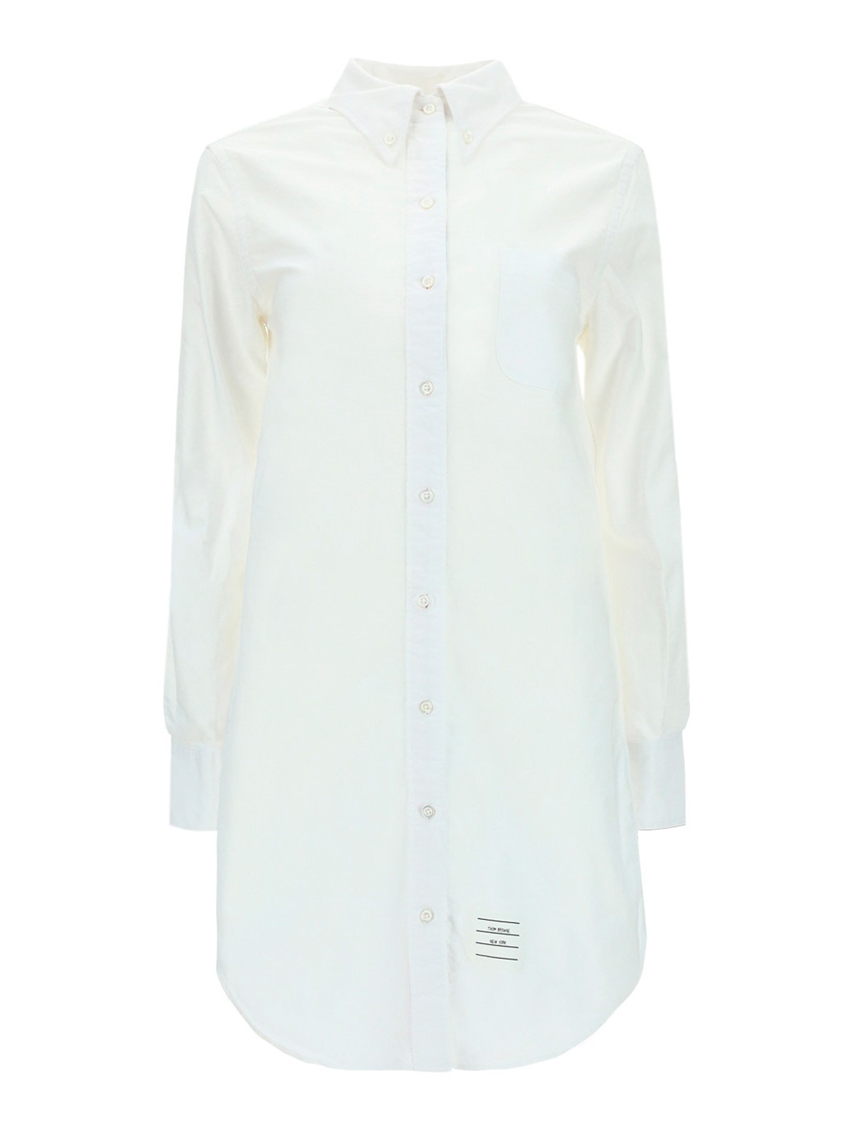Thom Browne Cotton Shirt Dress In White