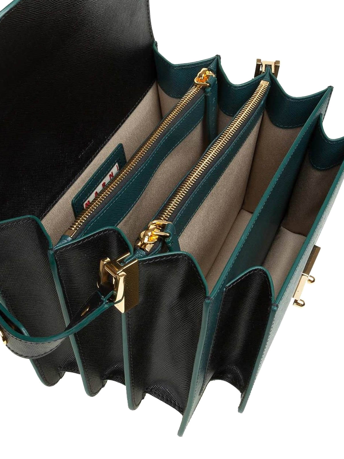 Shoulder bags Marni - Three-tone saffiano leather Trunk bag -  SBMPN09U45LV520Z255N