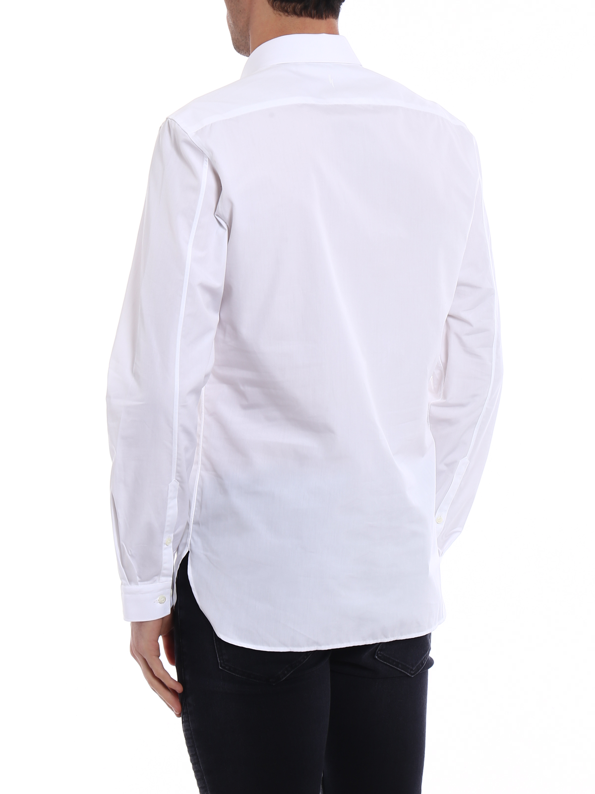 Neil Barrett Thunderbolt poplin shirt - White|PBCM832DG012S1141