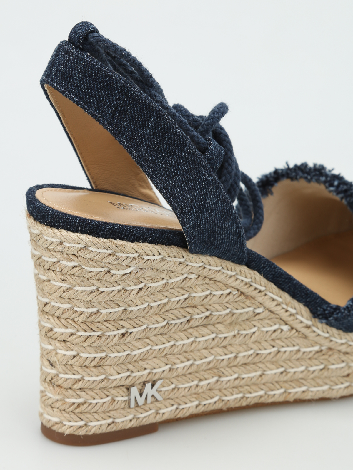 Michael kors denim 2025 wedge sandals