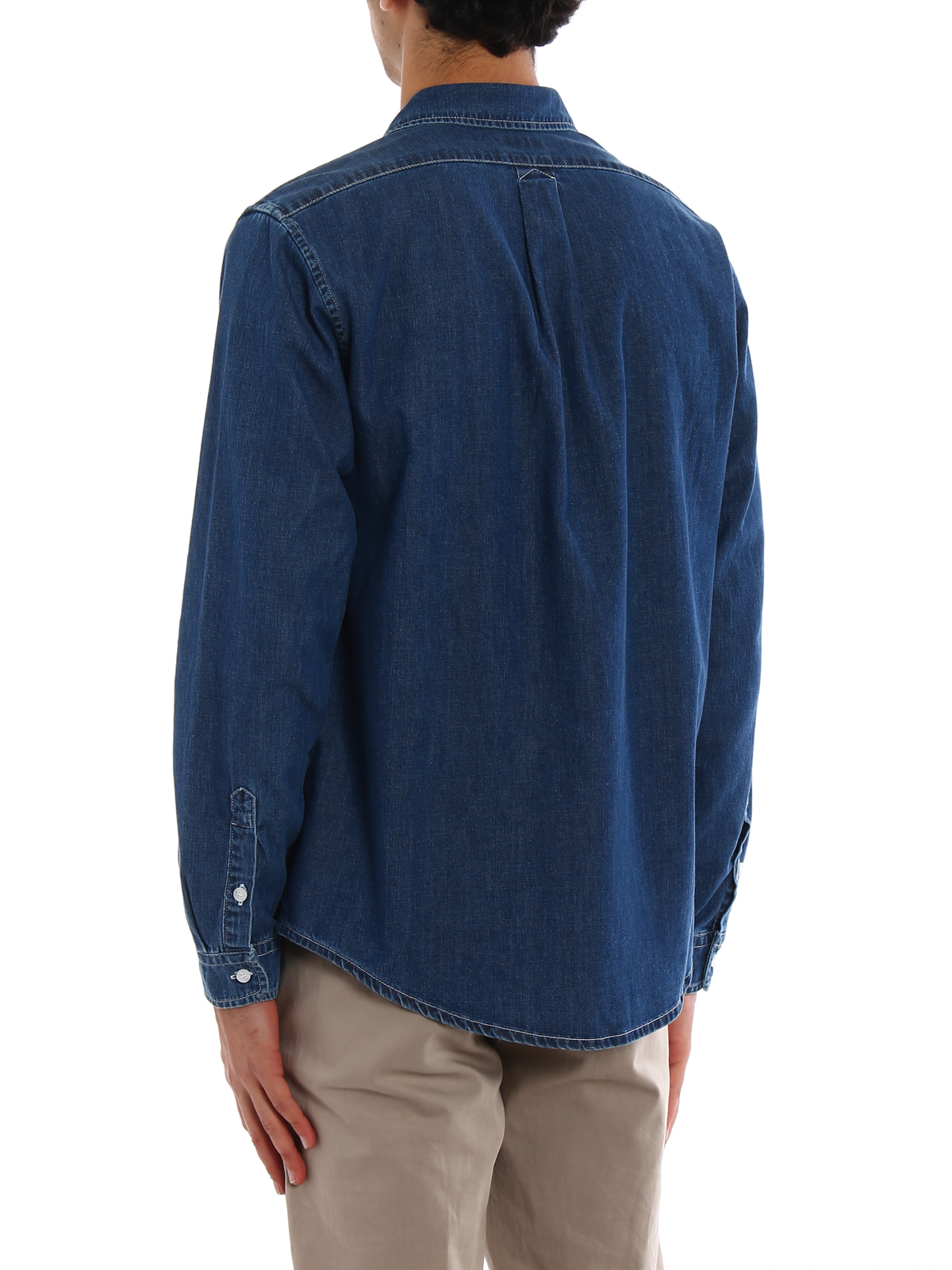 KENZO◆denim western shirt/DENIM COWBOY/カウボーイ/長シャツ/M/FD65DC4136E4 Western denim shirt - KENZO - BLUE - Bongénie Outlet