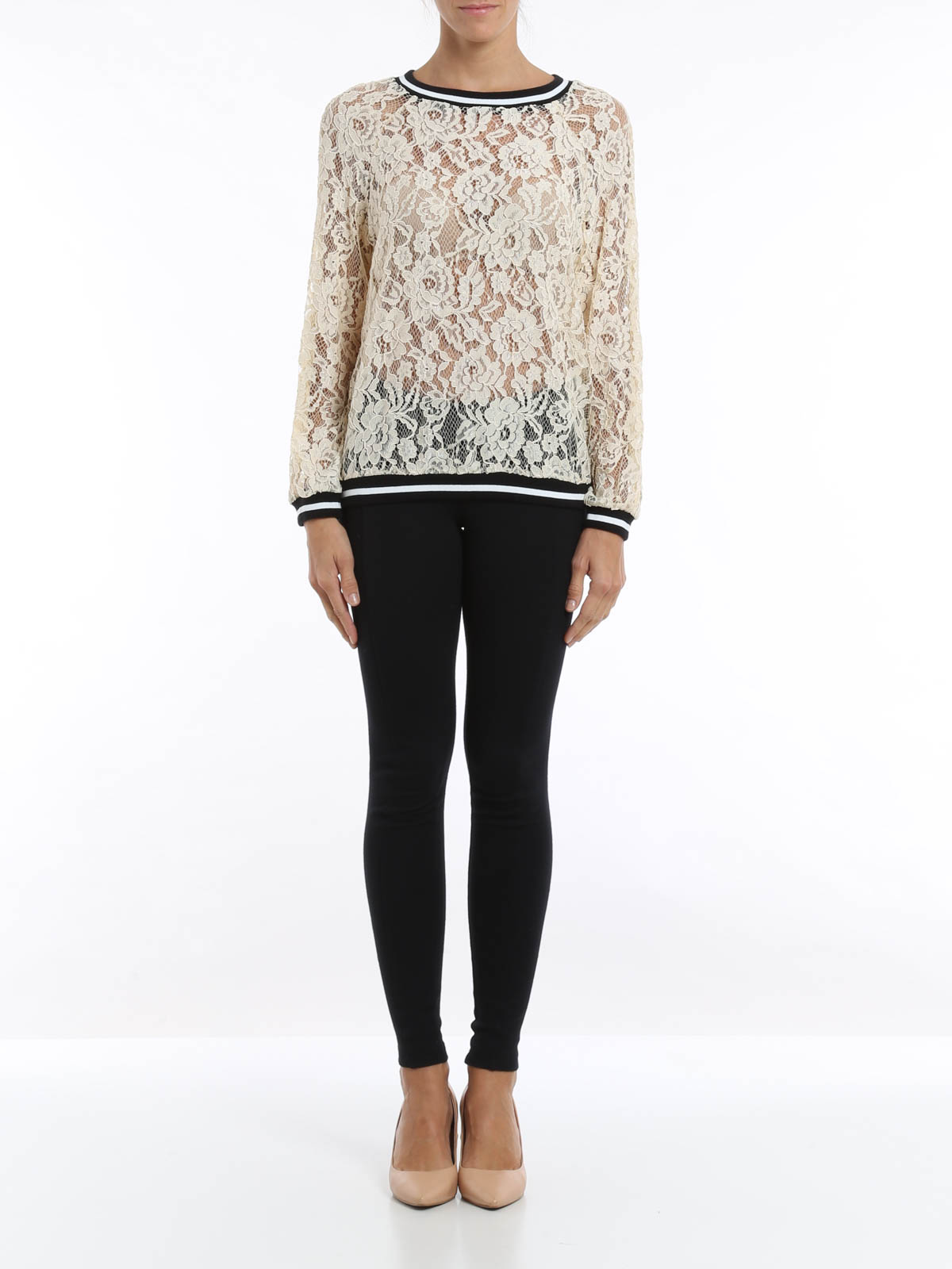 Till.Da Floral lace sweatshirt - ホワイト | 15T1T117600092PANNA