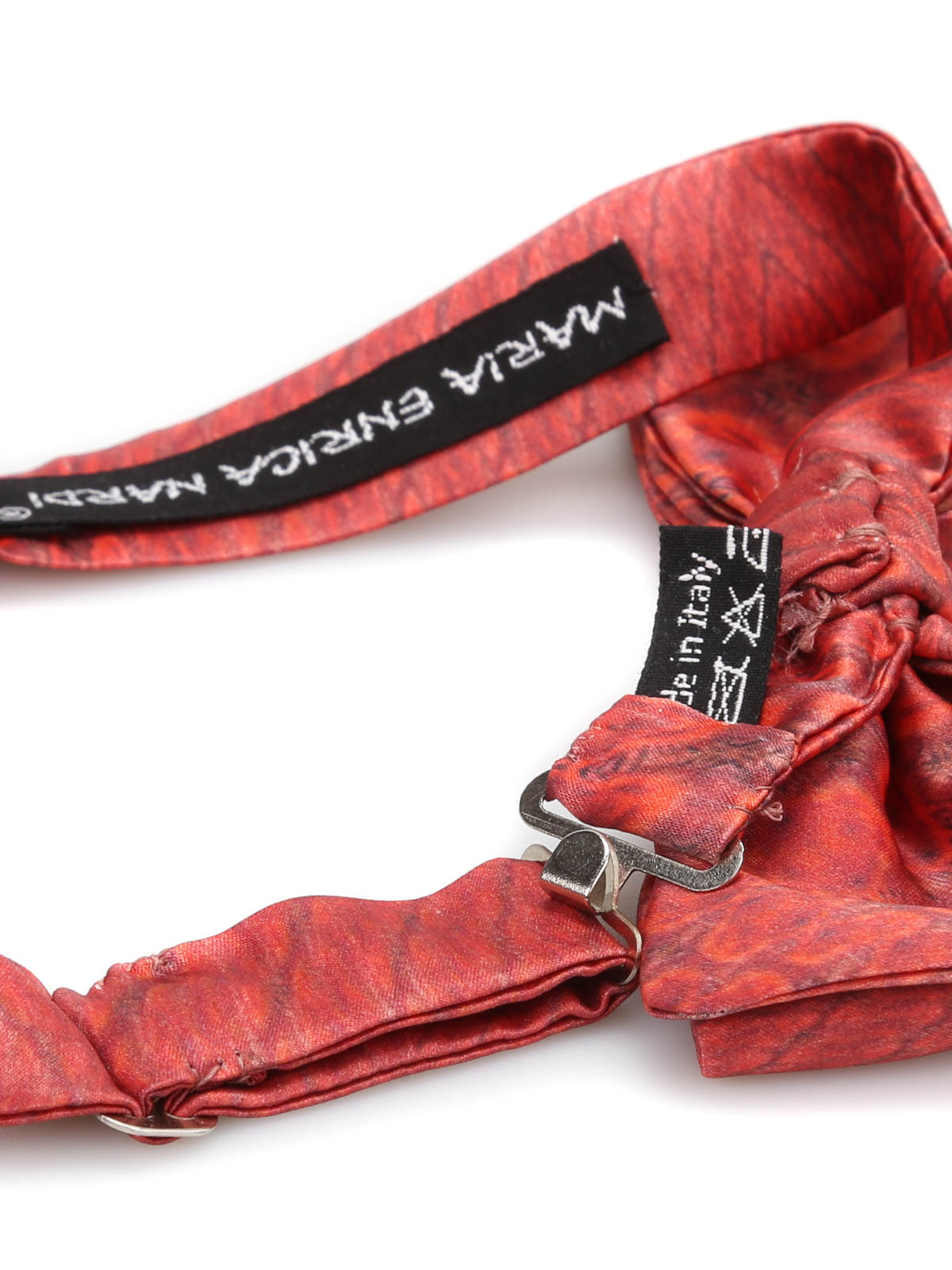 Shop Maria Enrica Nardi Tindari Silk Bow Tie In Red