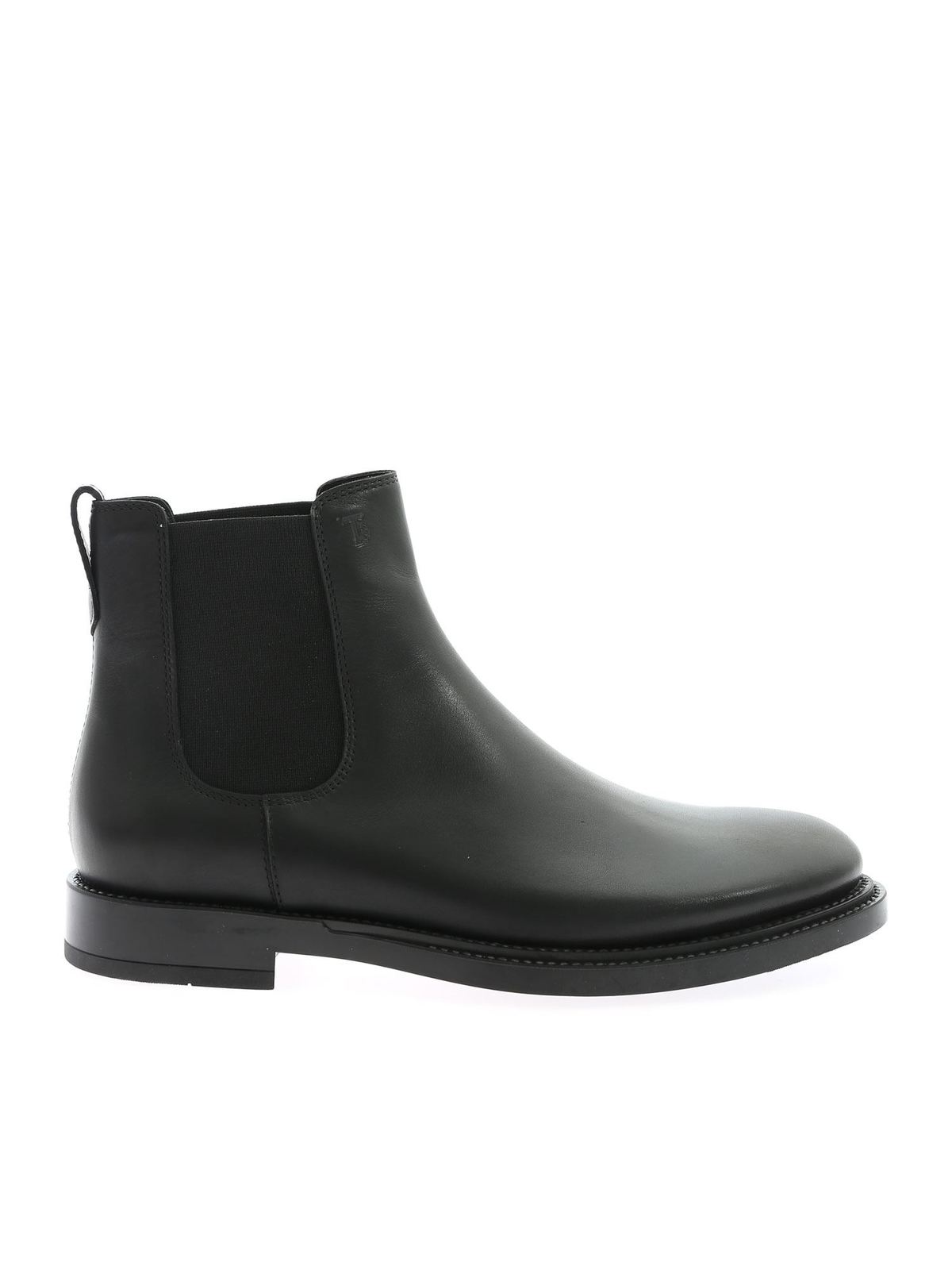 Ankle boots Tod's - Logo leather chelsea in black -