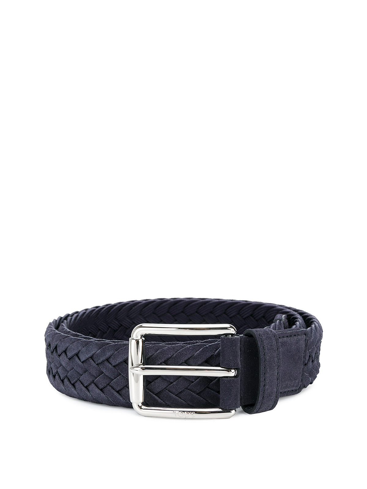 Tod's Woven Leather Belt In Azul