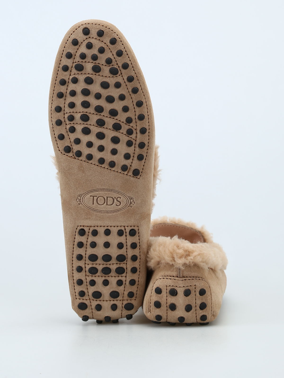 Våbenstilstand Utroskab Garderobe Loafers & Slippers Tod's - Double T shearling and suede Gommini loafers -  XXW00G0A030K70S812