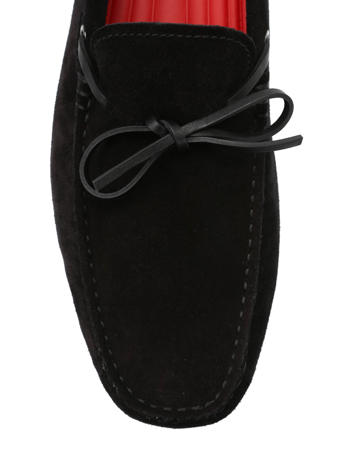 国内発 | TOD'S ♥ Gommino suede loafers ブラック Woman BLACK Gommino Driving Shoes in Suede