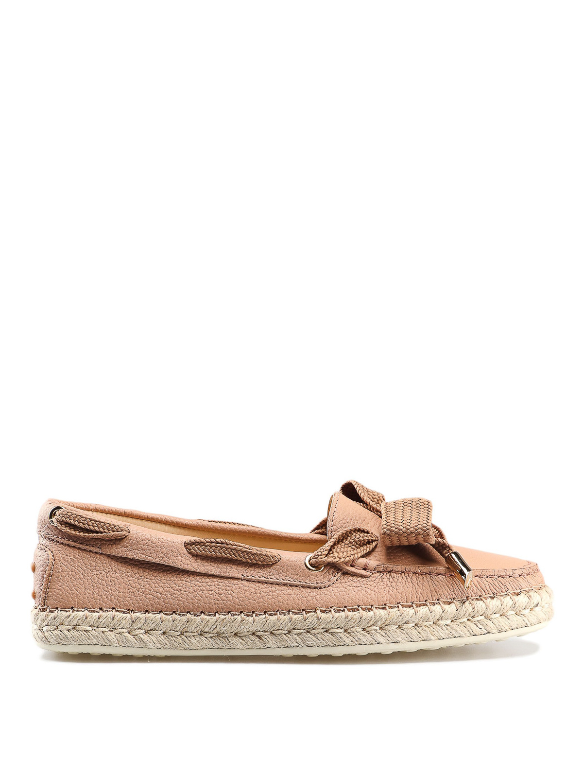 Tod's Gommino raffia trimmed leather loafers|XXW66B0BJ805J1M031