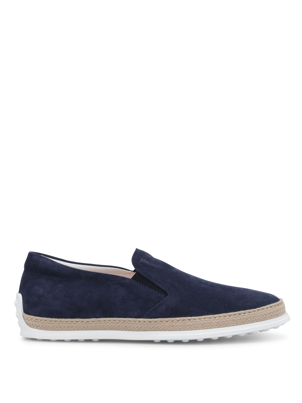 Tod's Suede Slippers In Azul