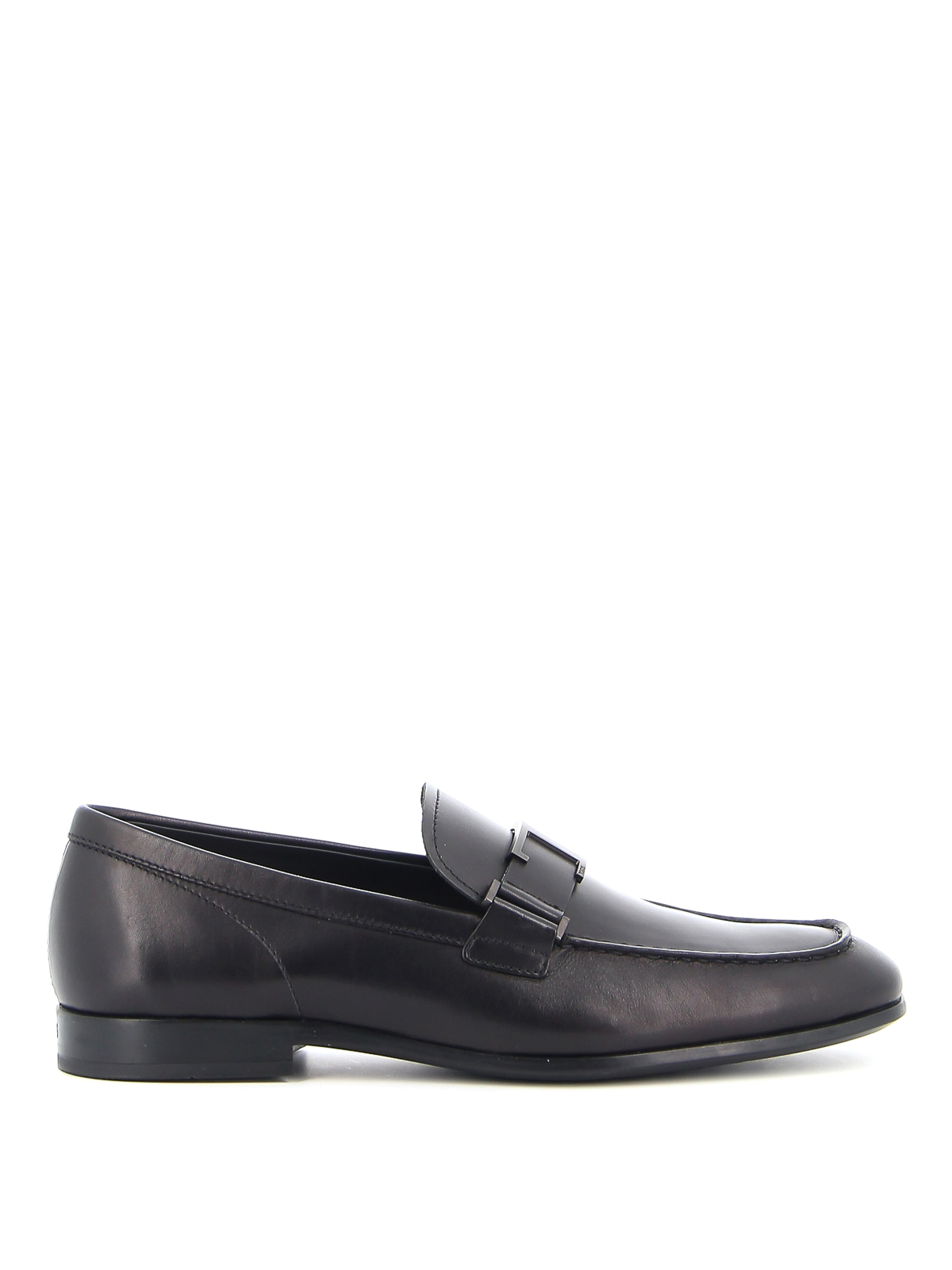 Shop Tod's Timeless Leather Loafers In Black