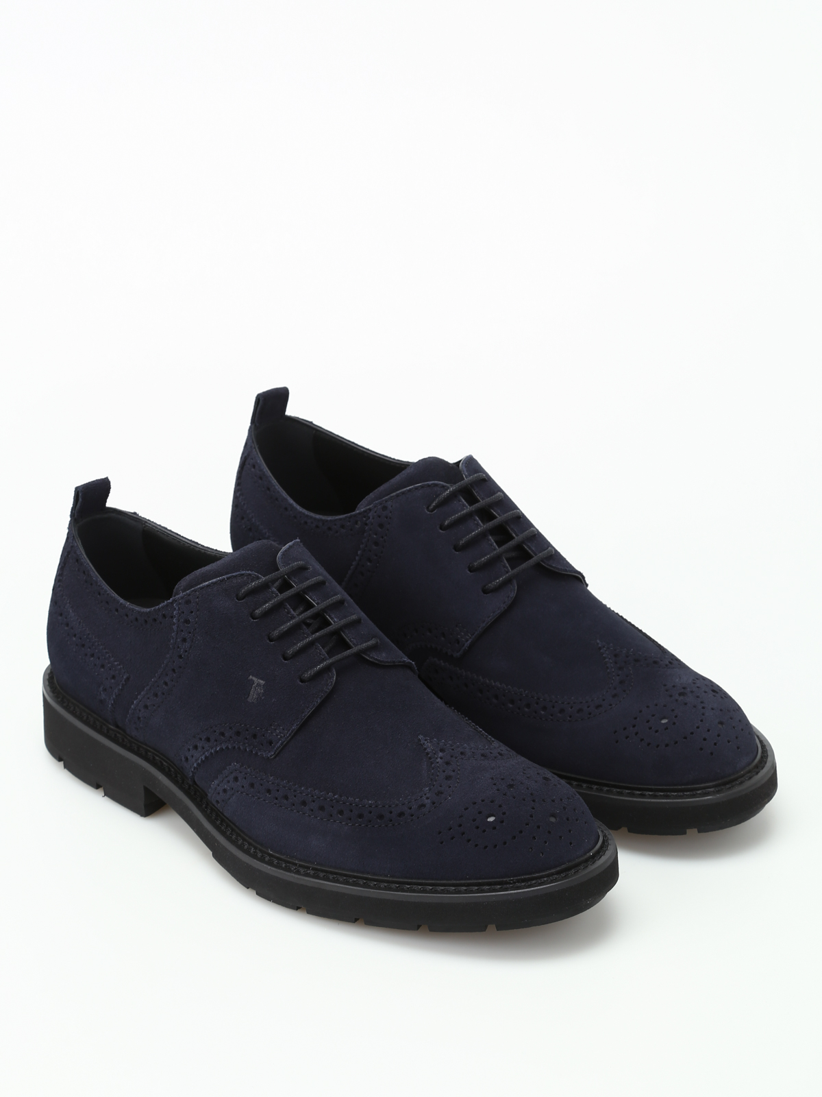 Tod’s Mens Leather Lace Up Shoes- Navy Blue Tod main image 4