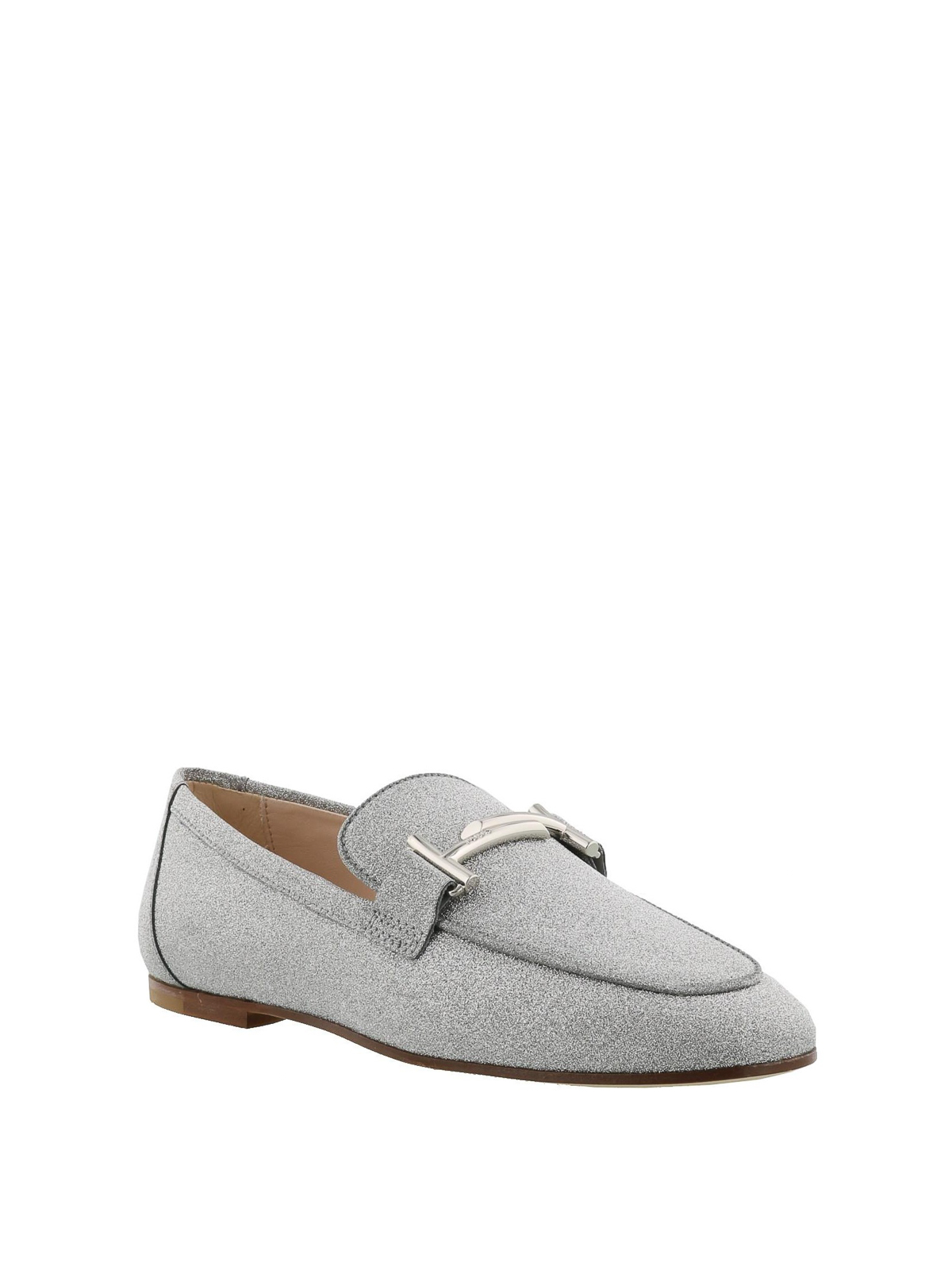 Silver Glitter Loafers