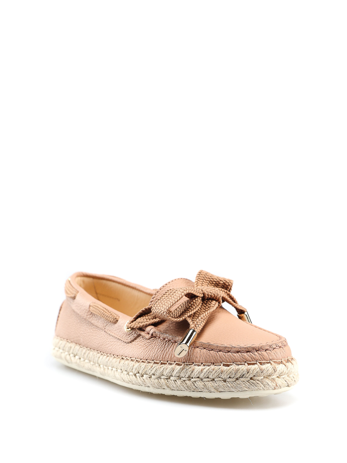 TOD'S GOMMINO RAFIA LACCIO トッズ　モカシン Tod's Gommino raffia trimmed leather loafers|XXW66B0BJ805J1M031