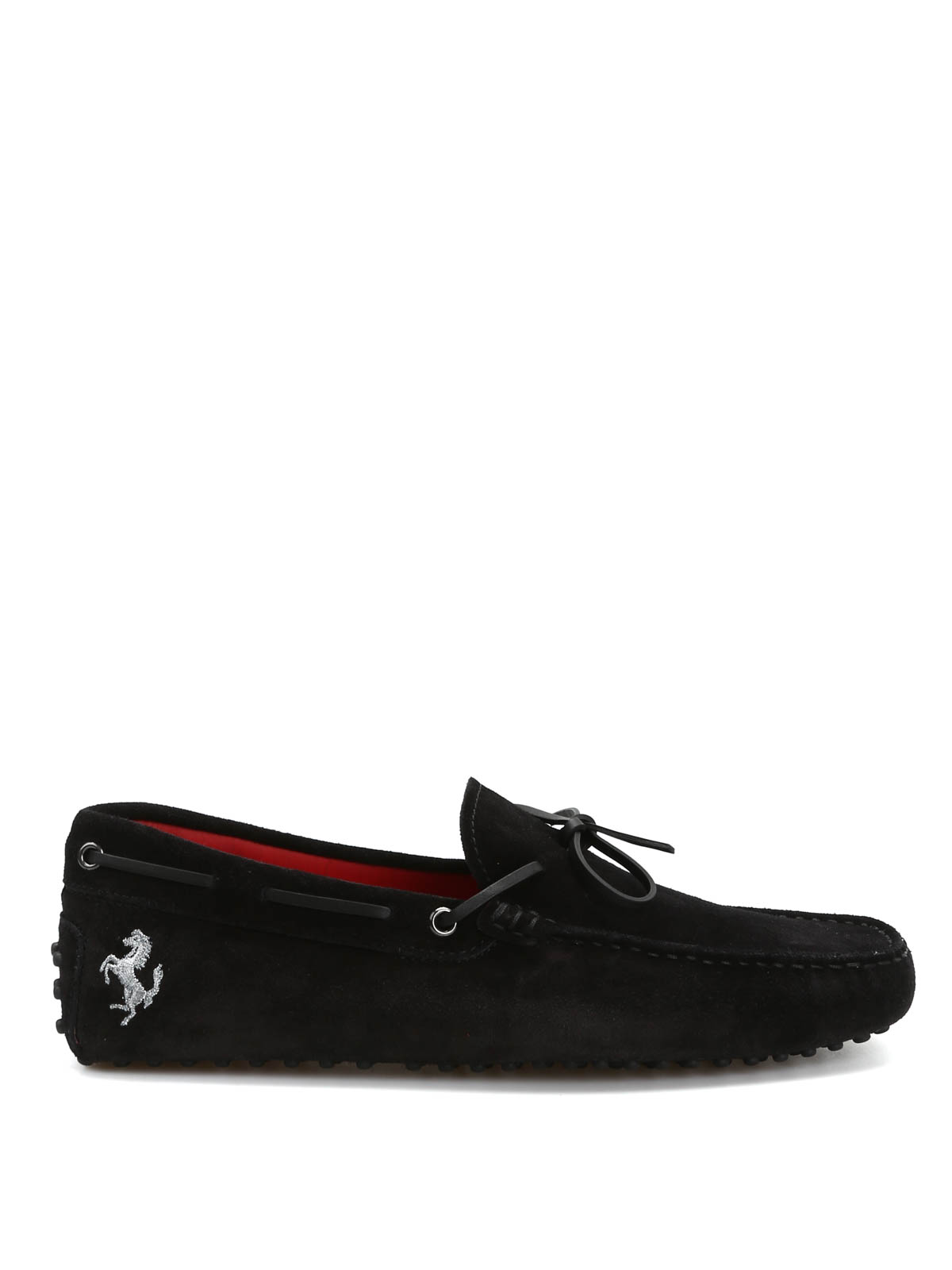 Tods Black & White Logo Suede Men Loafers Sz 6 Men Man BLUE Loafers in Suede XXM04L00640RE08MU835 | Tods main image 2