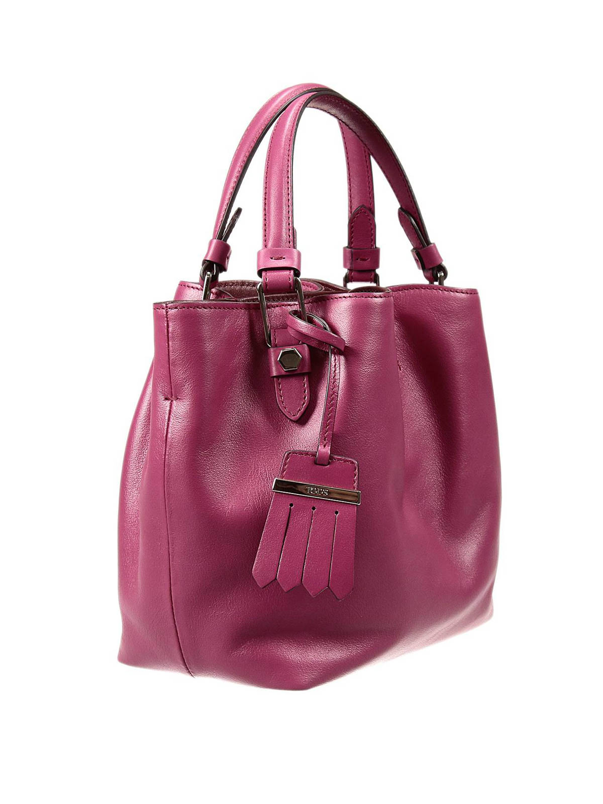 Tod's Smooth leather mini Flower sacca - Fuchsia
