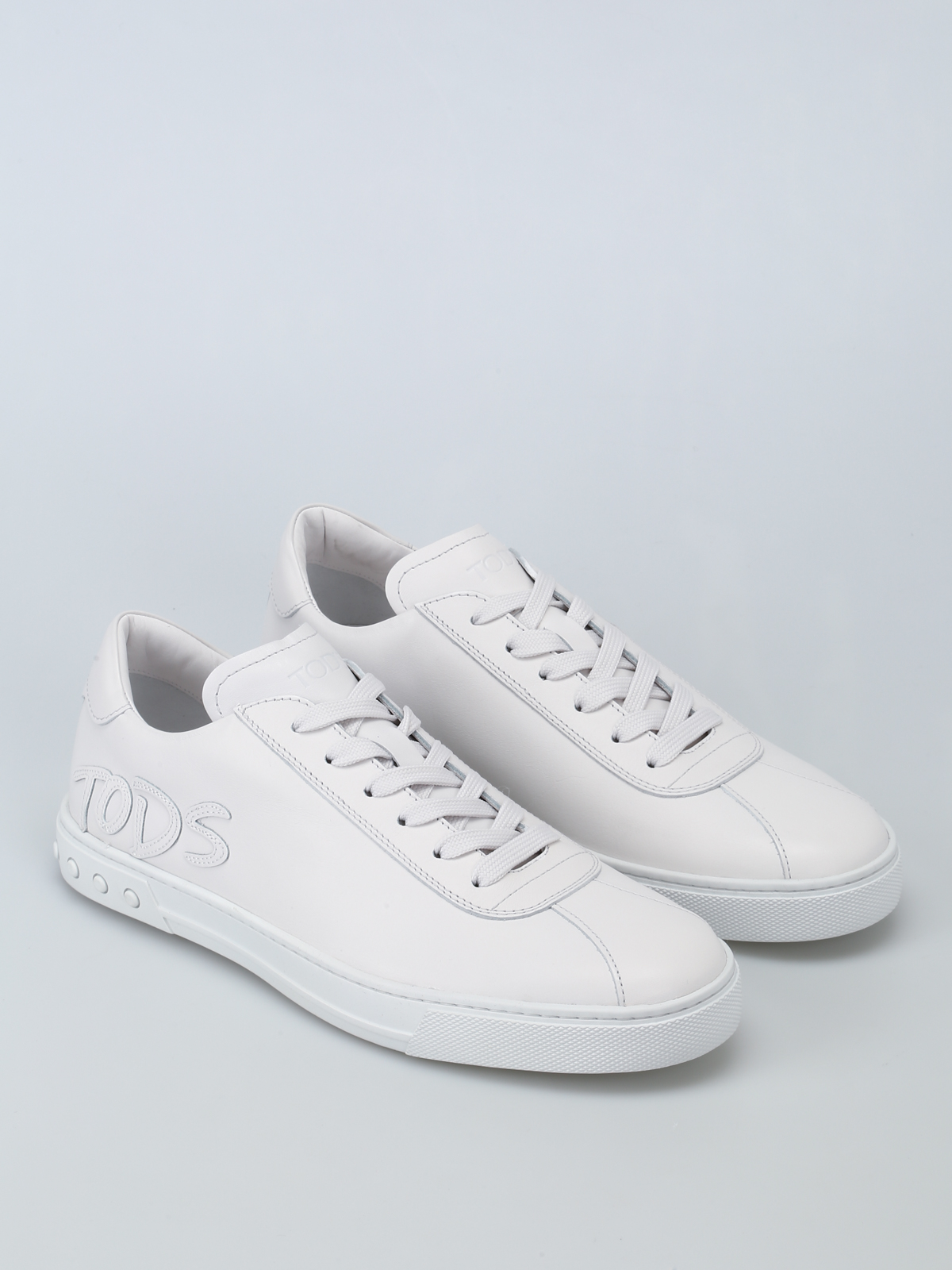 Tod's Leather logo patch sneakers - White|XXM0XY0Y1707WRB003