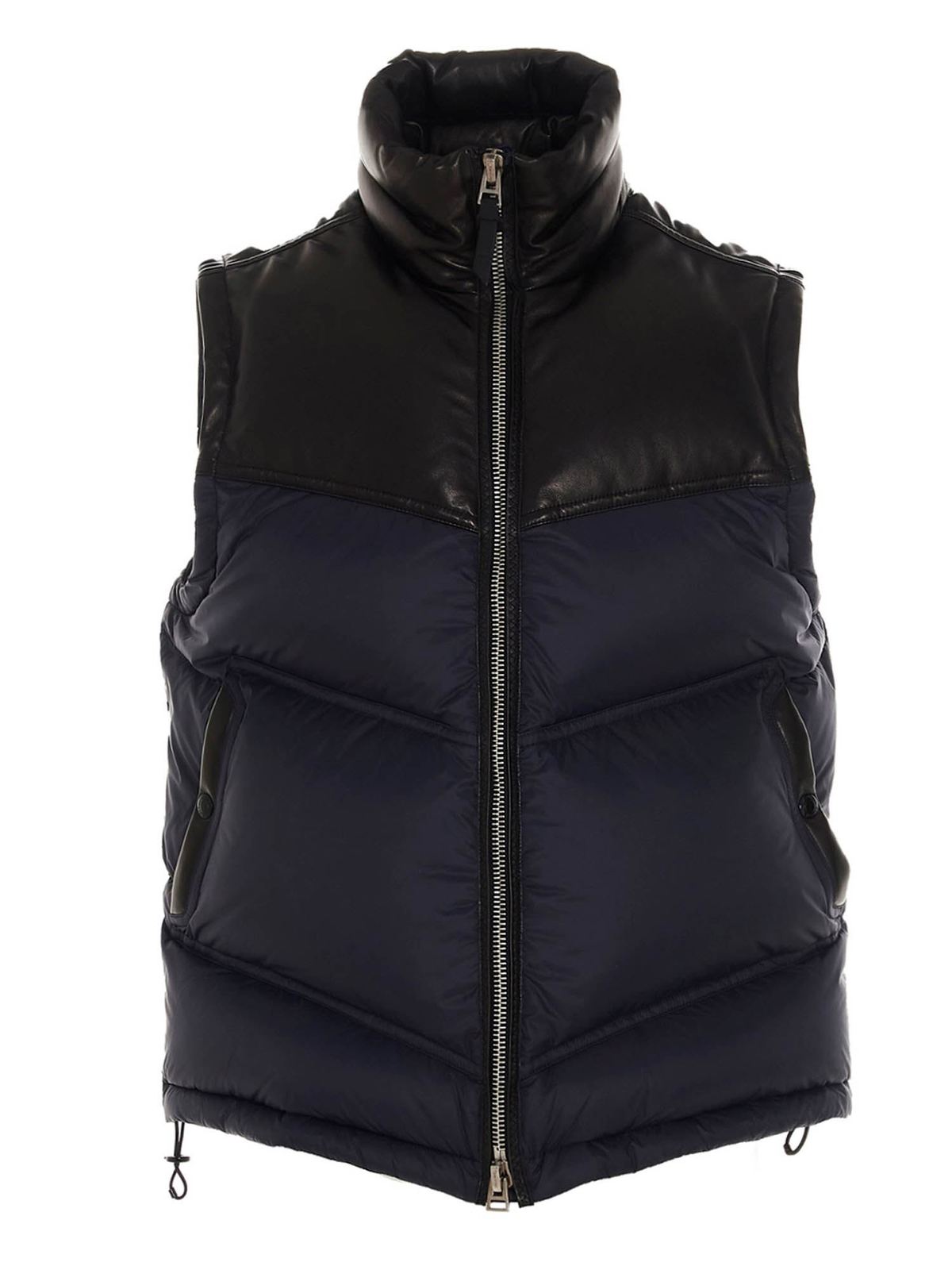 Tom Ford Sleeveless down jacket in blue - Blue | BW060TFO312B09