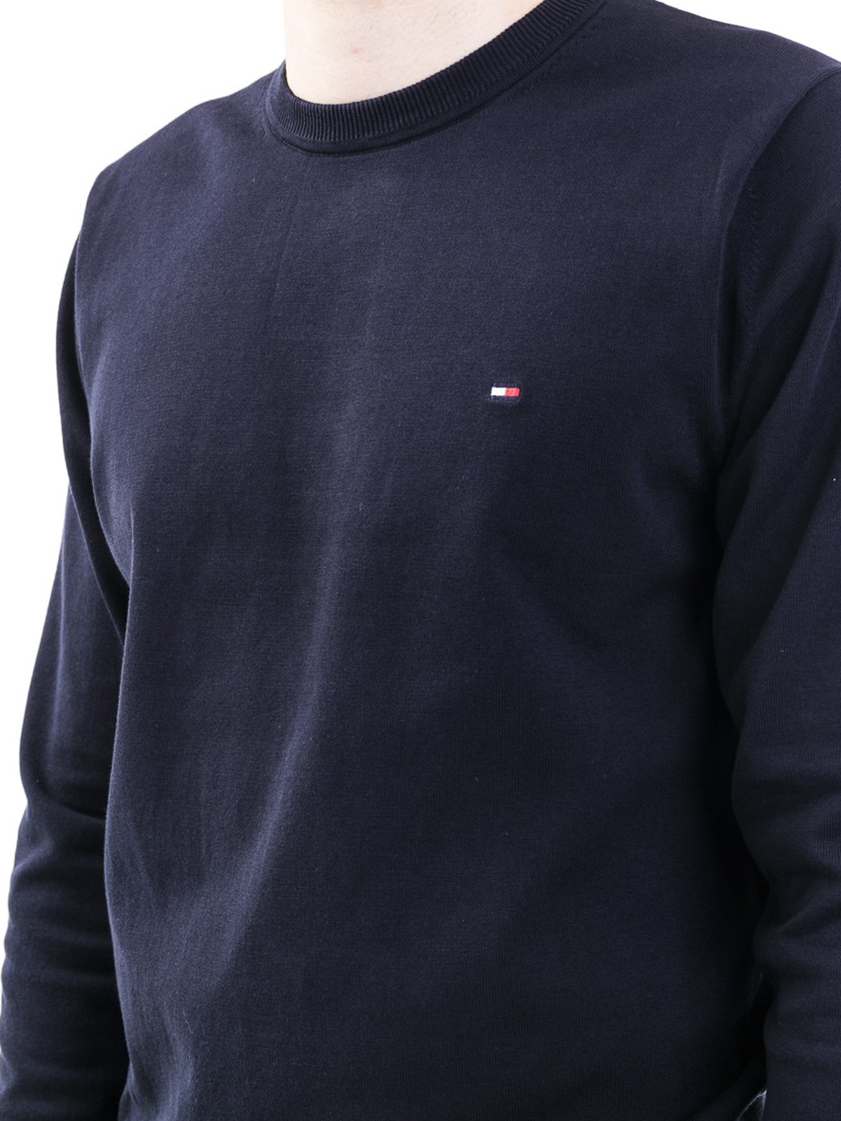 necks Hilfiger - Cotton blue sweater -