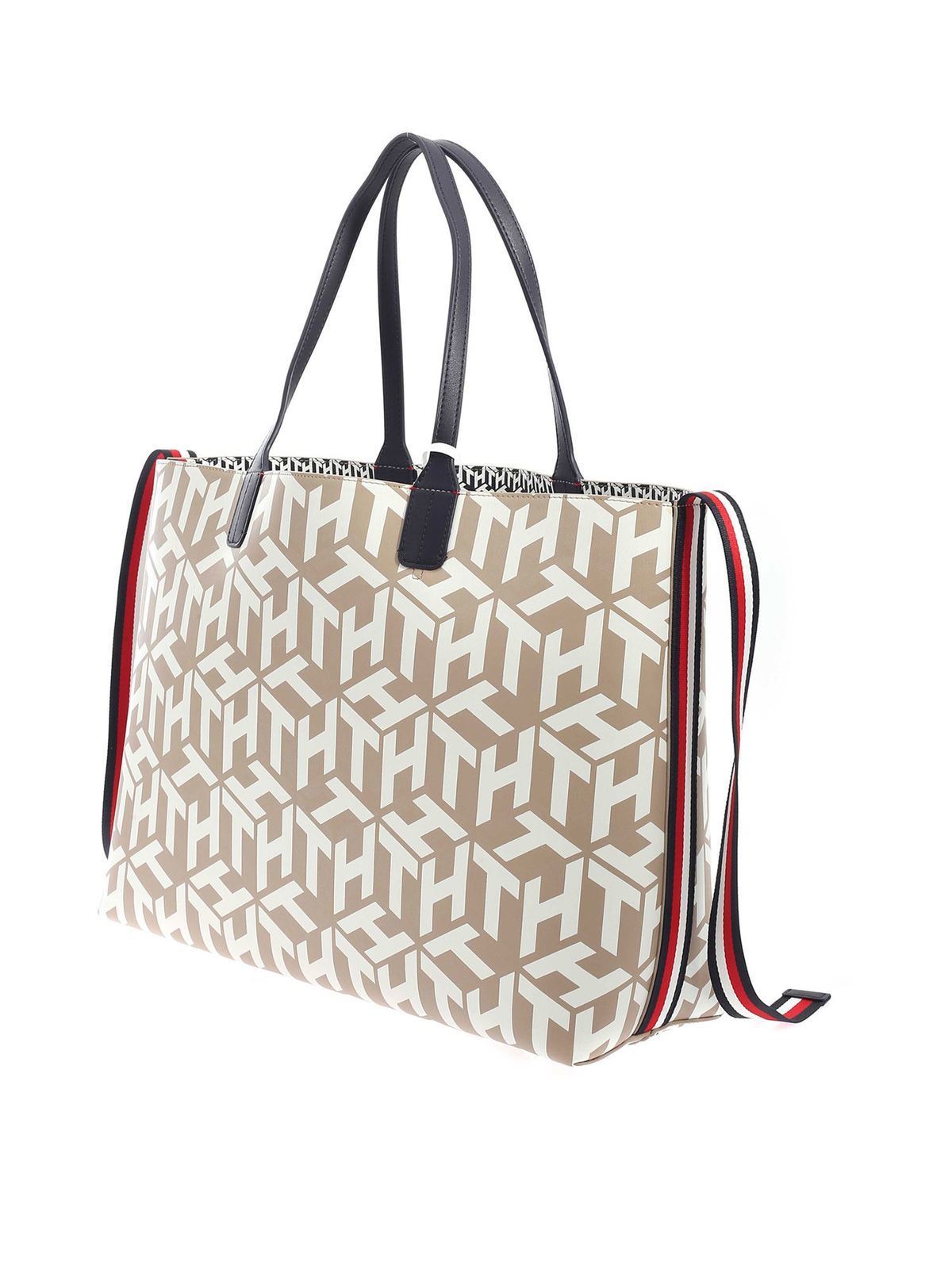Shoulder bags Hilfiger - Iconic bag in beige white AW0AW086240F4