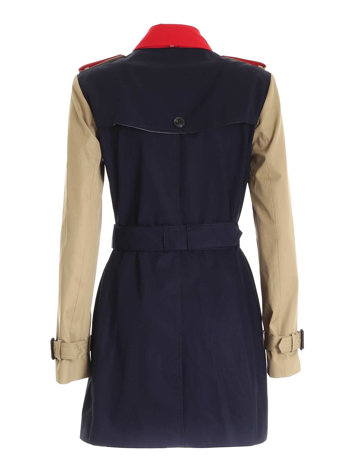Til ære for picnic Glat Trench coats Tommy Hilfiger - SB trench coat in blue and beige -  WW0WW301700HB