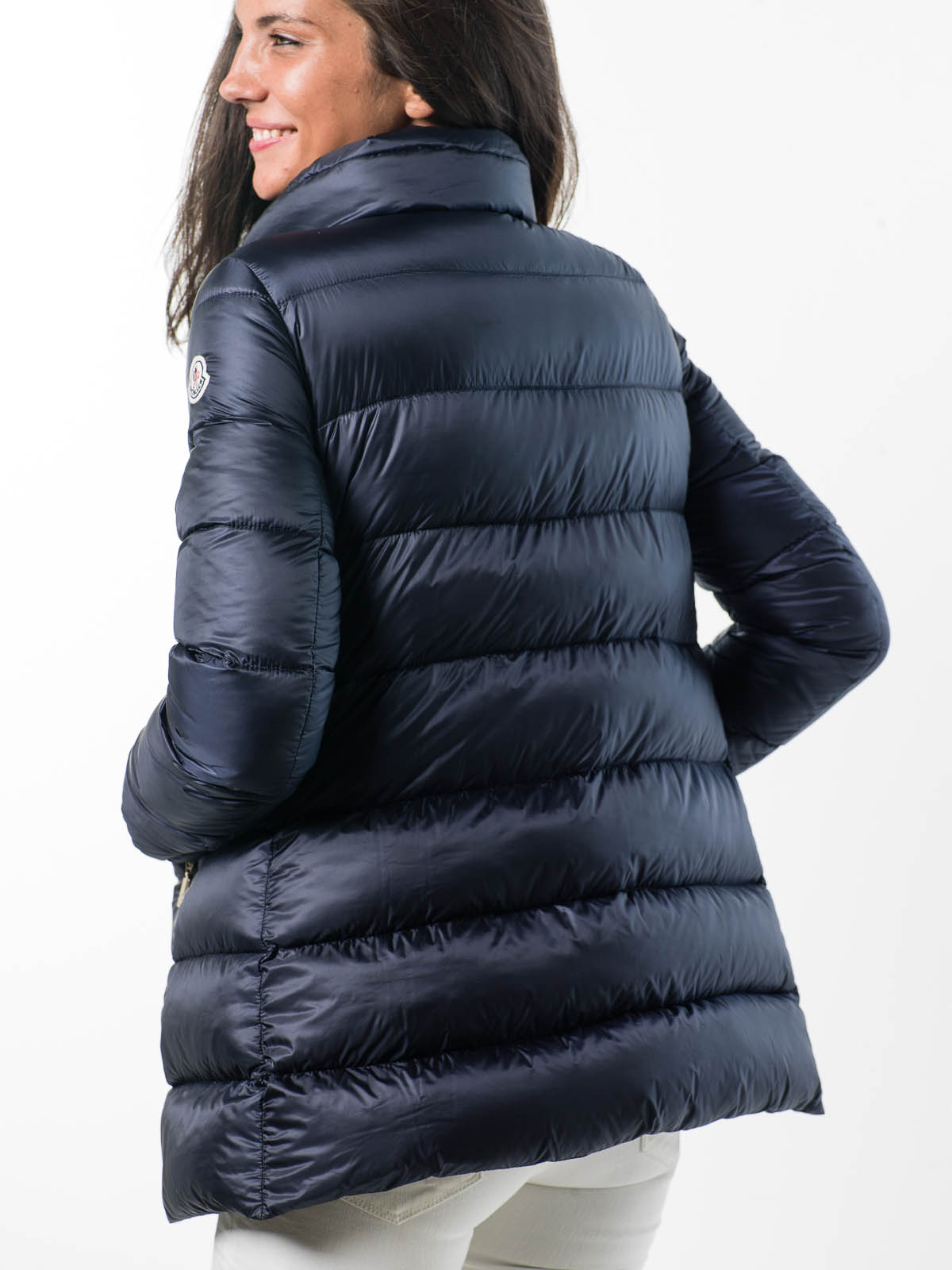 Padded coats Moncler - 'Torcy' quilted short coat blue