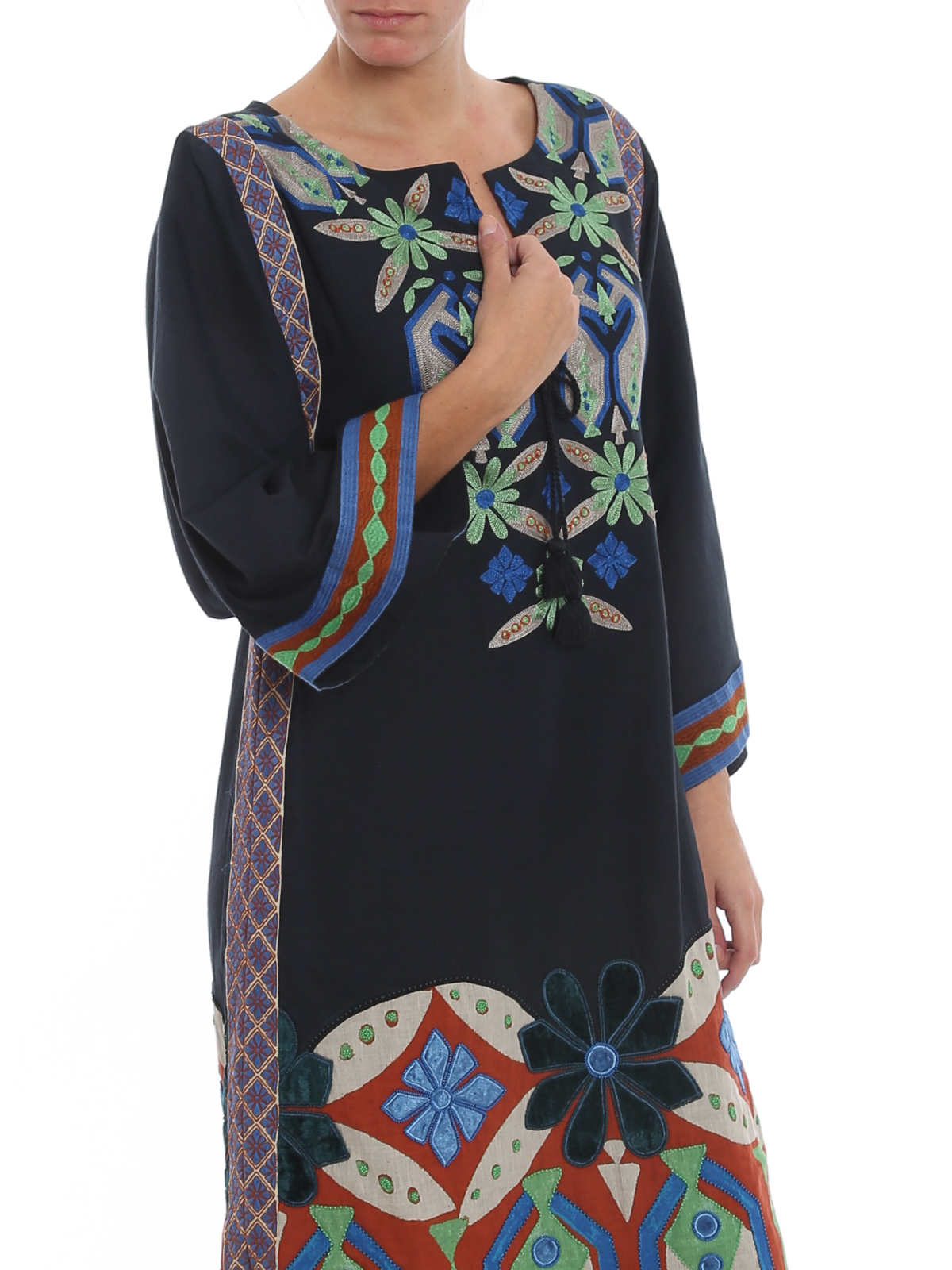 Tory Burch Linen-blend dress - Multicolour