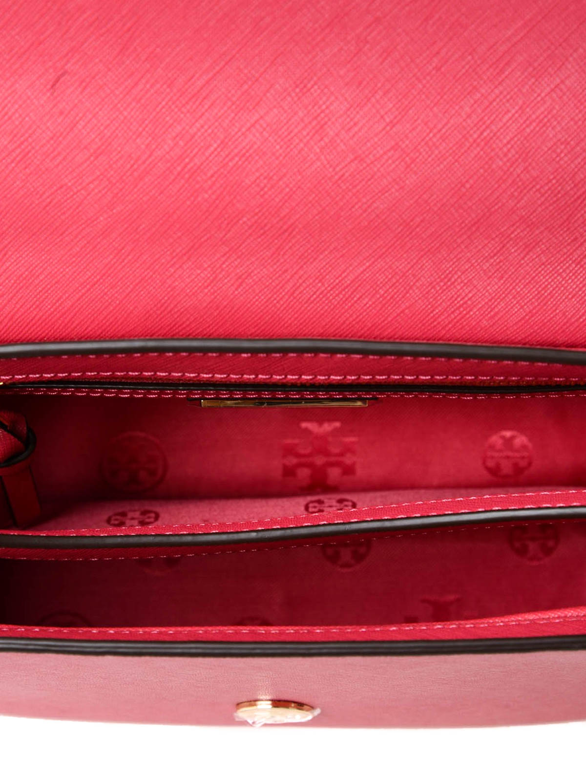 Tory Burch Pink Saffiano Leather Small Robinson Top Handle Bag