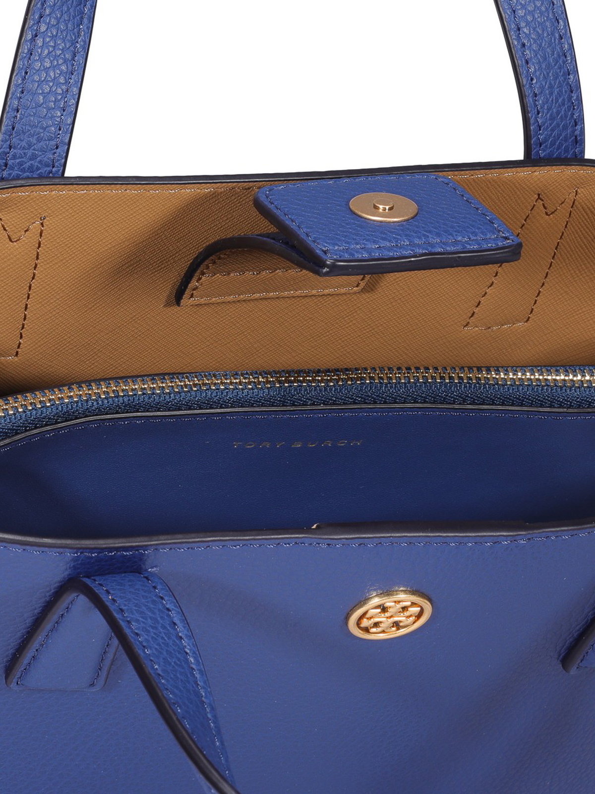 Tory Burch Blue and green Tote Bag.