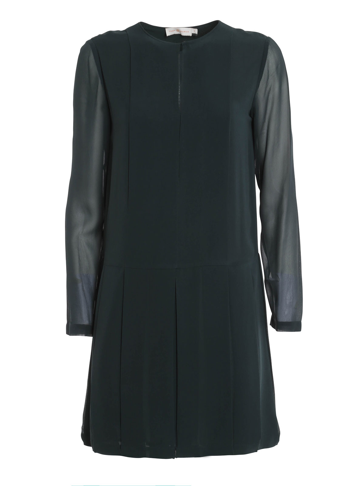 Tory Burch Pleated silk dress - Green - Women|3115145312 Tory Burch Pleated silk dress - Green - Women|3115145312