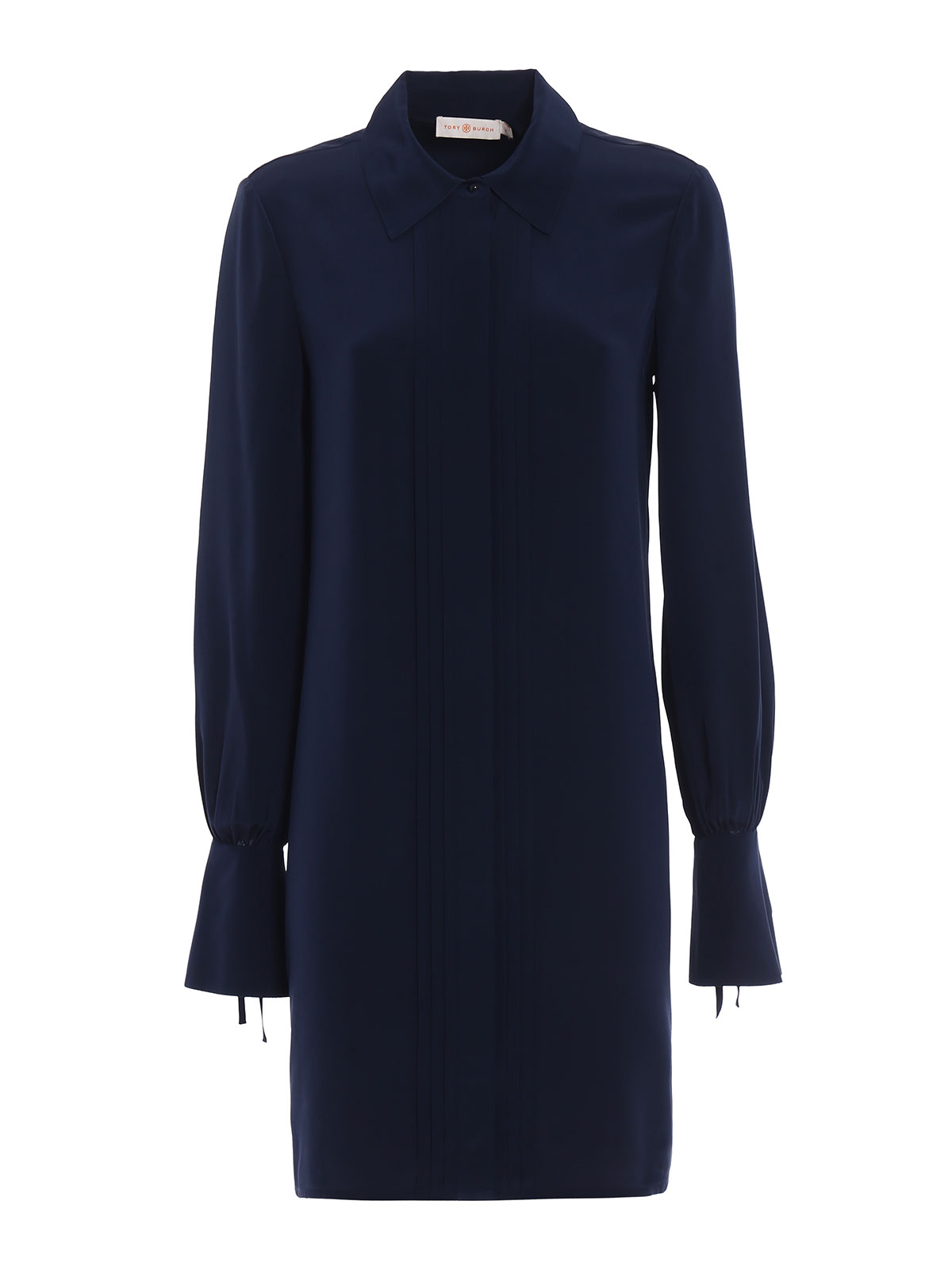 Tory Burch Kaylee silk shirt dress - Dark Blue - Women|44894405