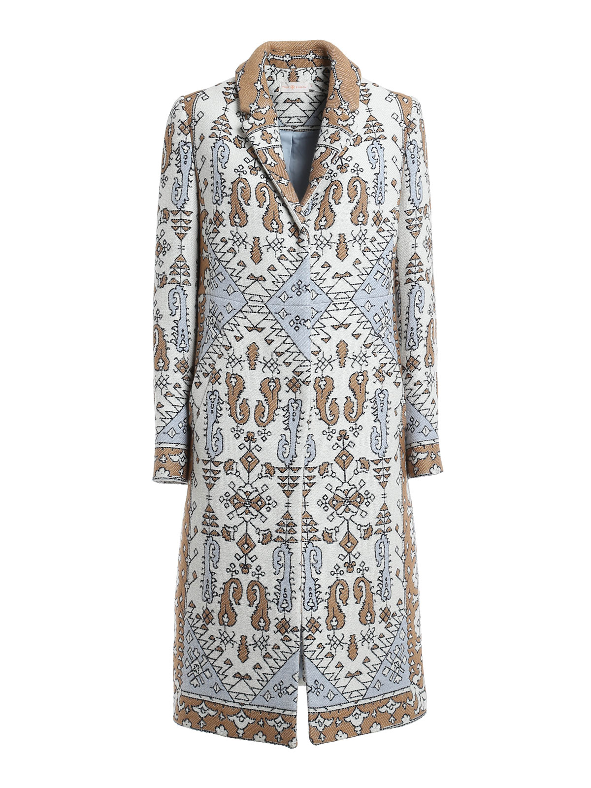TORY BURCH 幾何学模様 ロングコート Tory Burch Jacquard Coat - Multicolour - Women | 32151549126