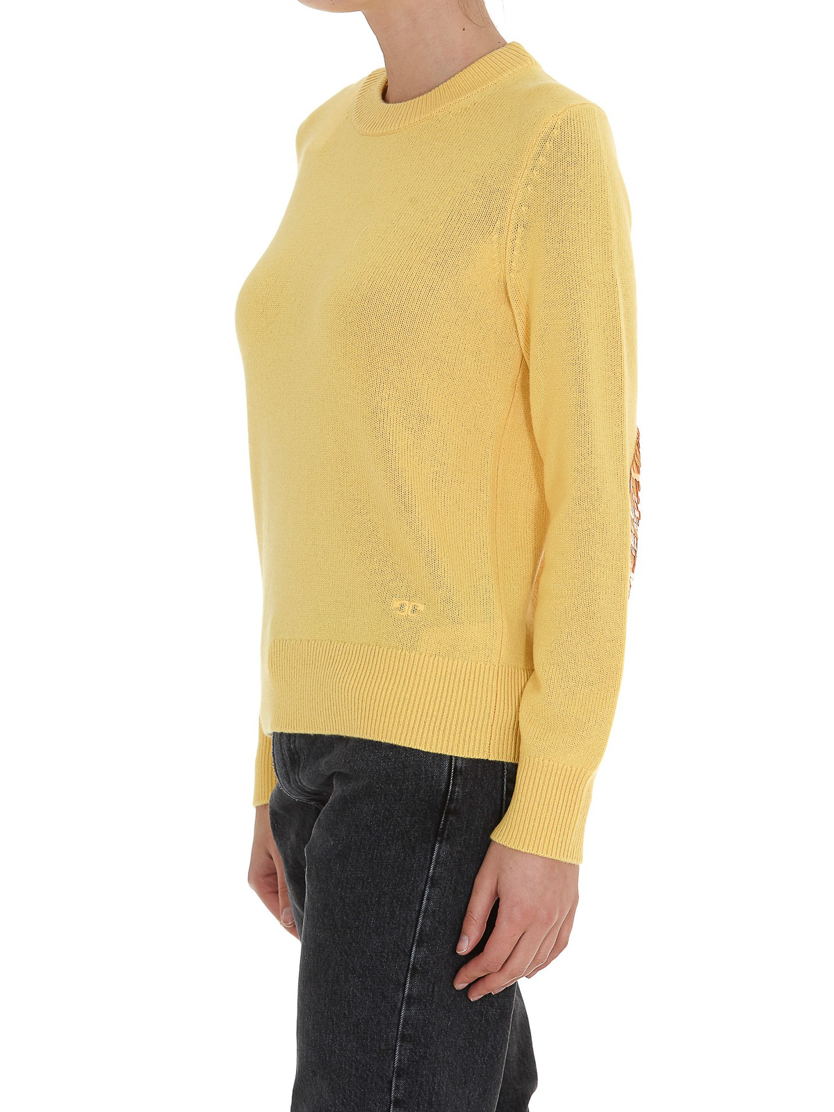 Tory Burch Cashmere Sweater With Sequins outlet in Bright Yellow Jasmine