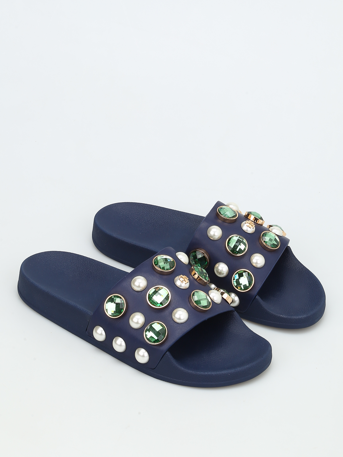 Sandals Tory Burch Vail rhinestone and bead sliders 35939458