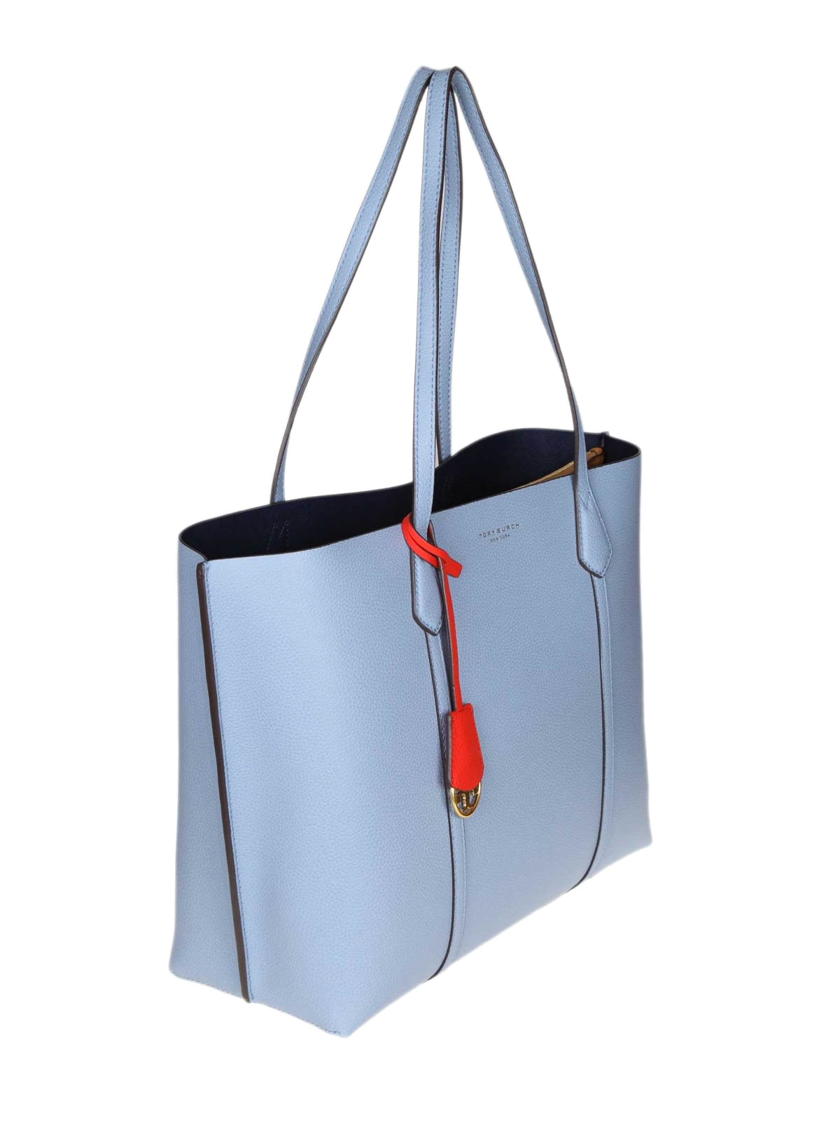 Totes bags Tory Burch - perry shopping bag in light blue leather