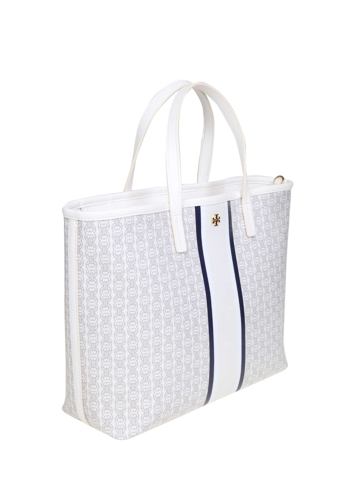 Tory Burch Gemini Link Ivory Leather Small Tote Bag 100 Authentic for sale  online