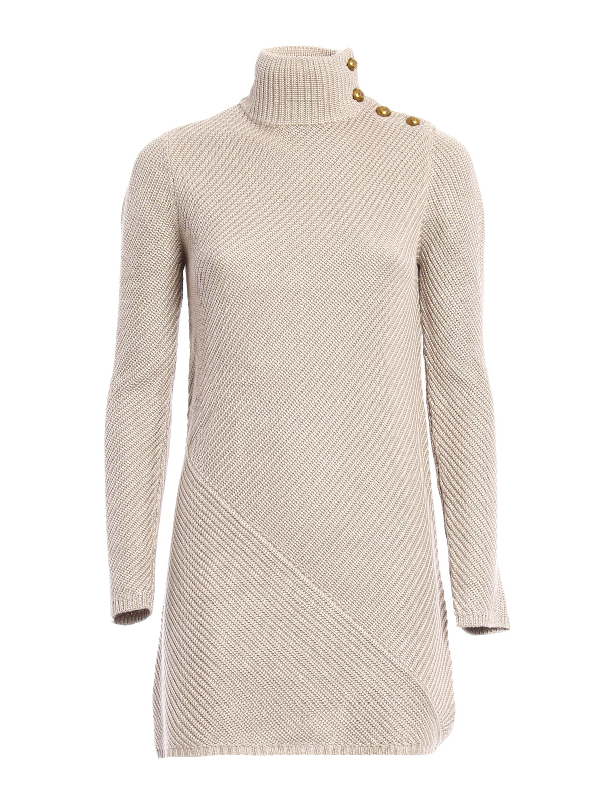 Tory Burch Turtleneck collar knit dress - Beige - Women|30952288