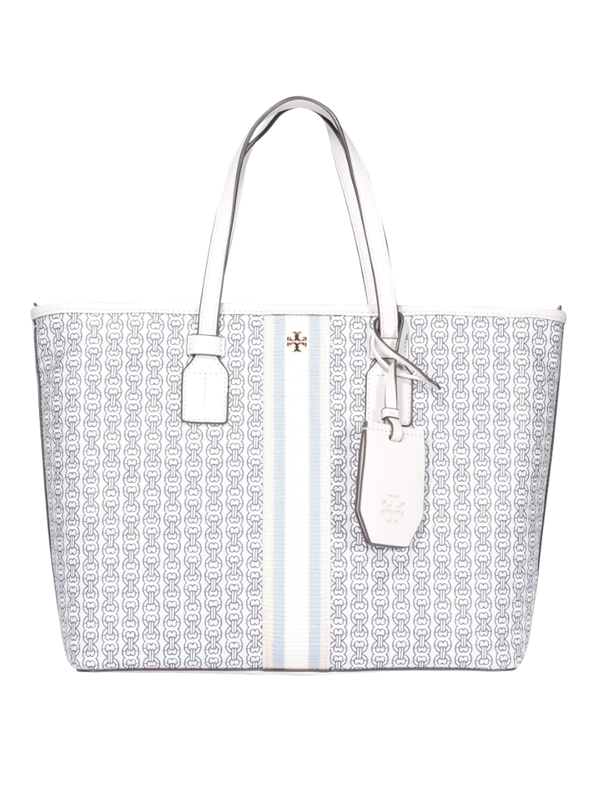 Tory Burch Gemini Link Ivory Leather Small Tote Bag 100 Authentic for sale  online