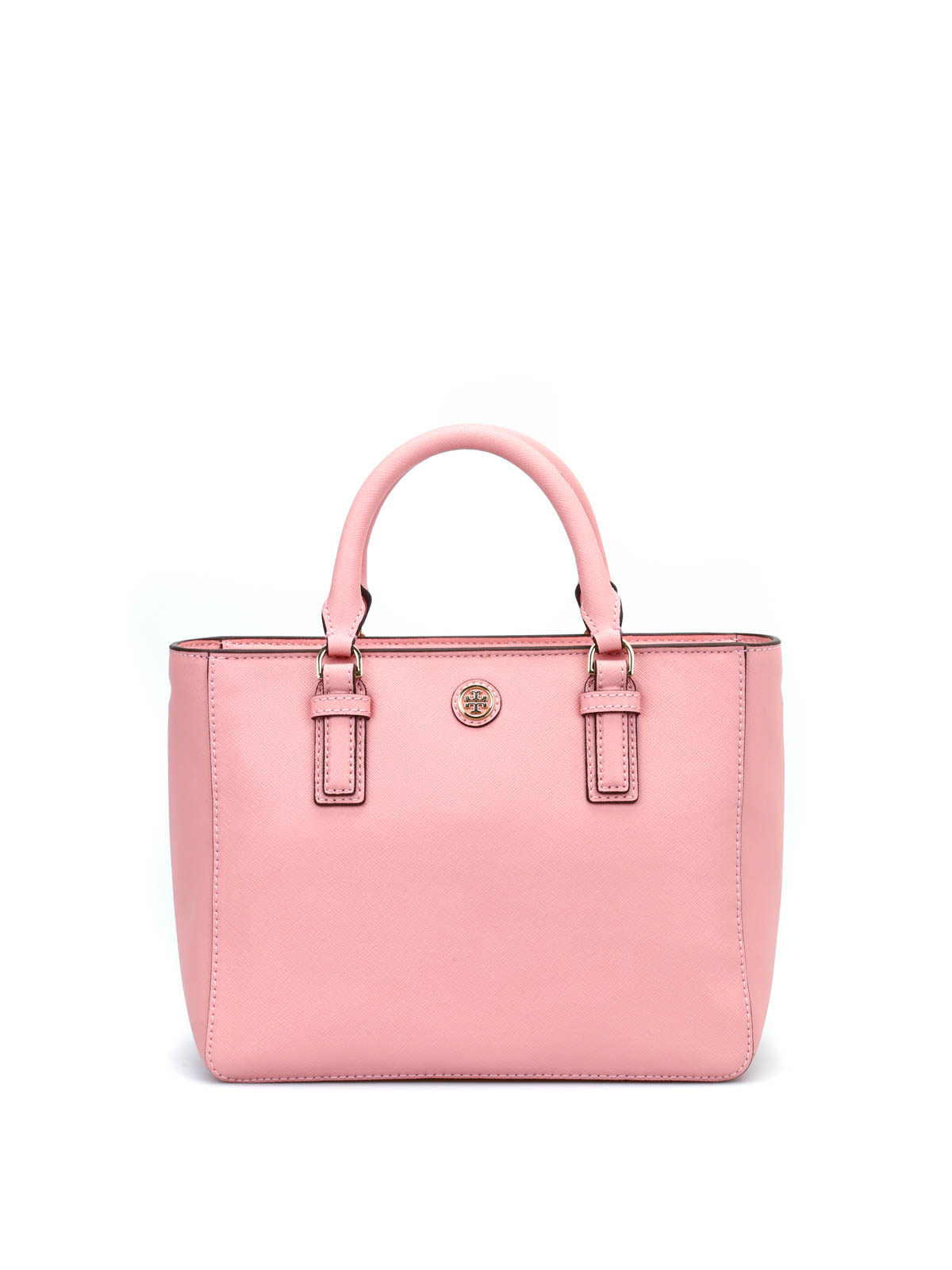 Tory Burch Pink Saffiano Leather Small Robinson Top Handle Bag