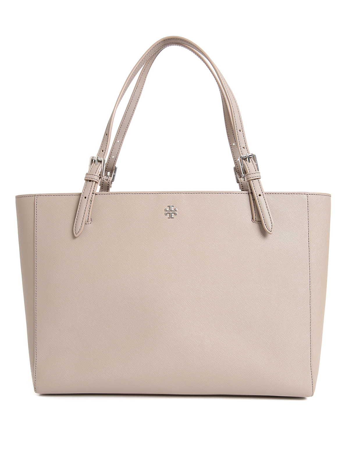Tory Burch, Bags, Tory Burch York Buckle Tote Large Grey With Silver  Hardware