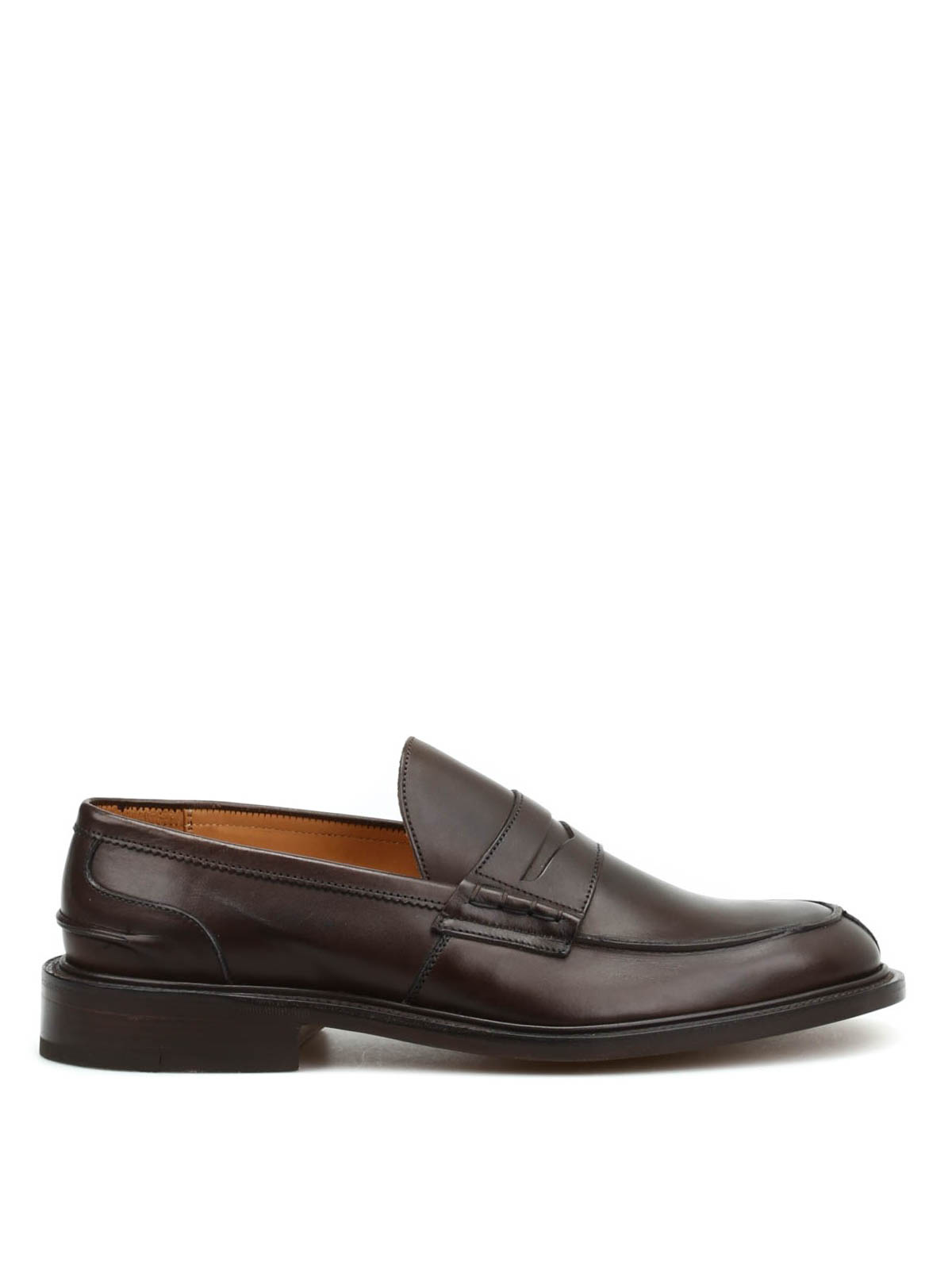 Tricker's James Leather Penny Loafers In Marrón