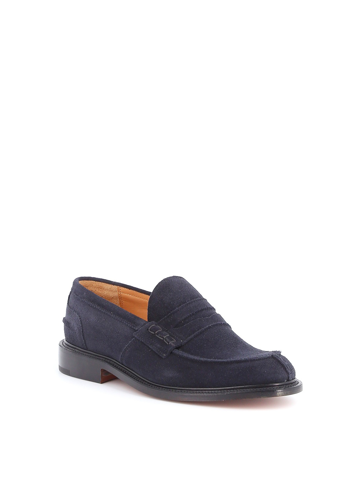 Shop Tricker's James Suede Penny Loafers In Azul