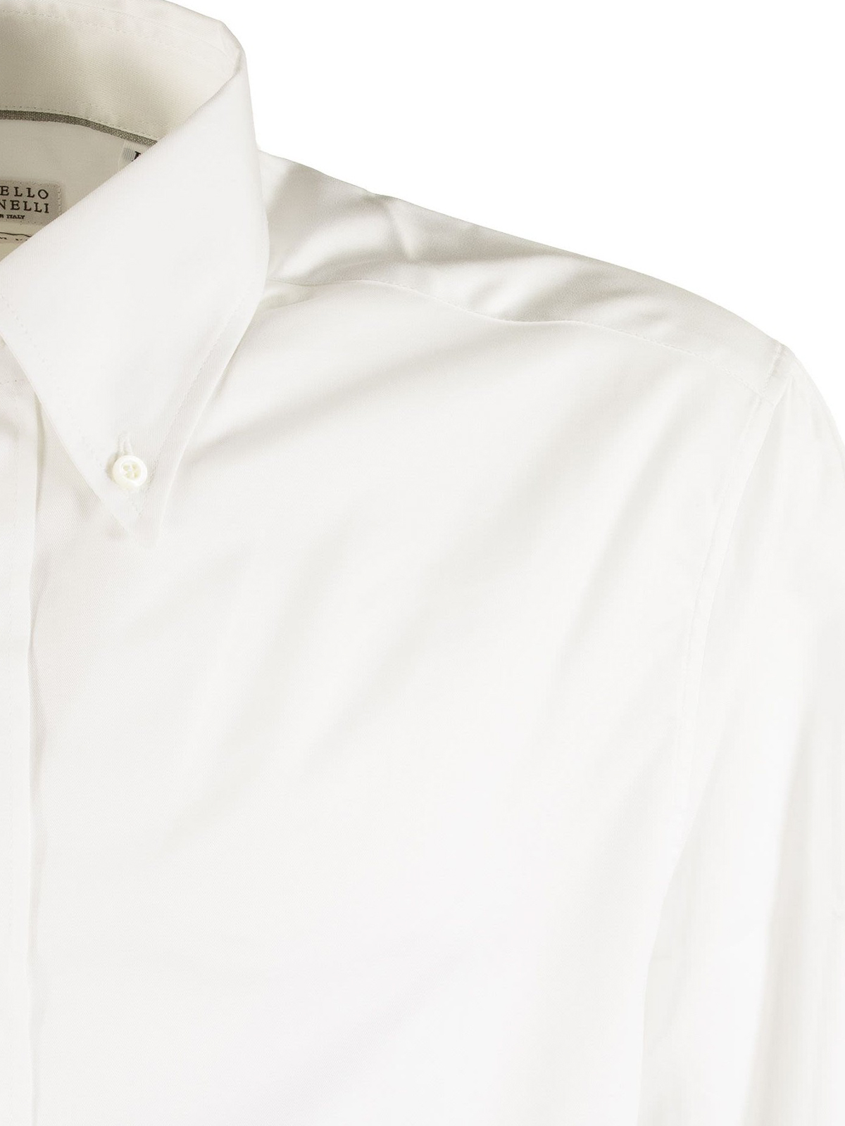 Shop Brunello Cucinelli Twill Shirt In Blanco