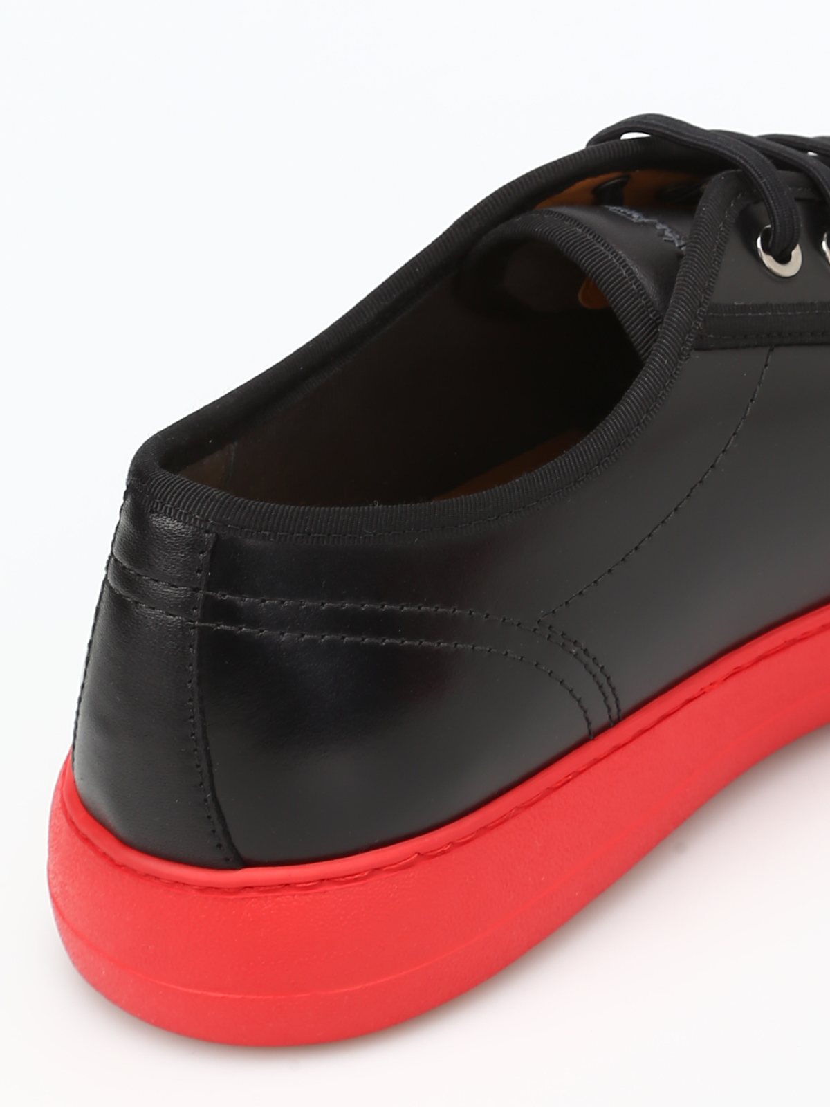 Ferragamo Two tone Fulton leather sneakers - Black|0659675NERO